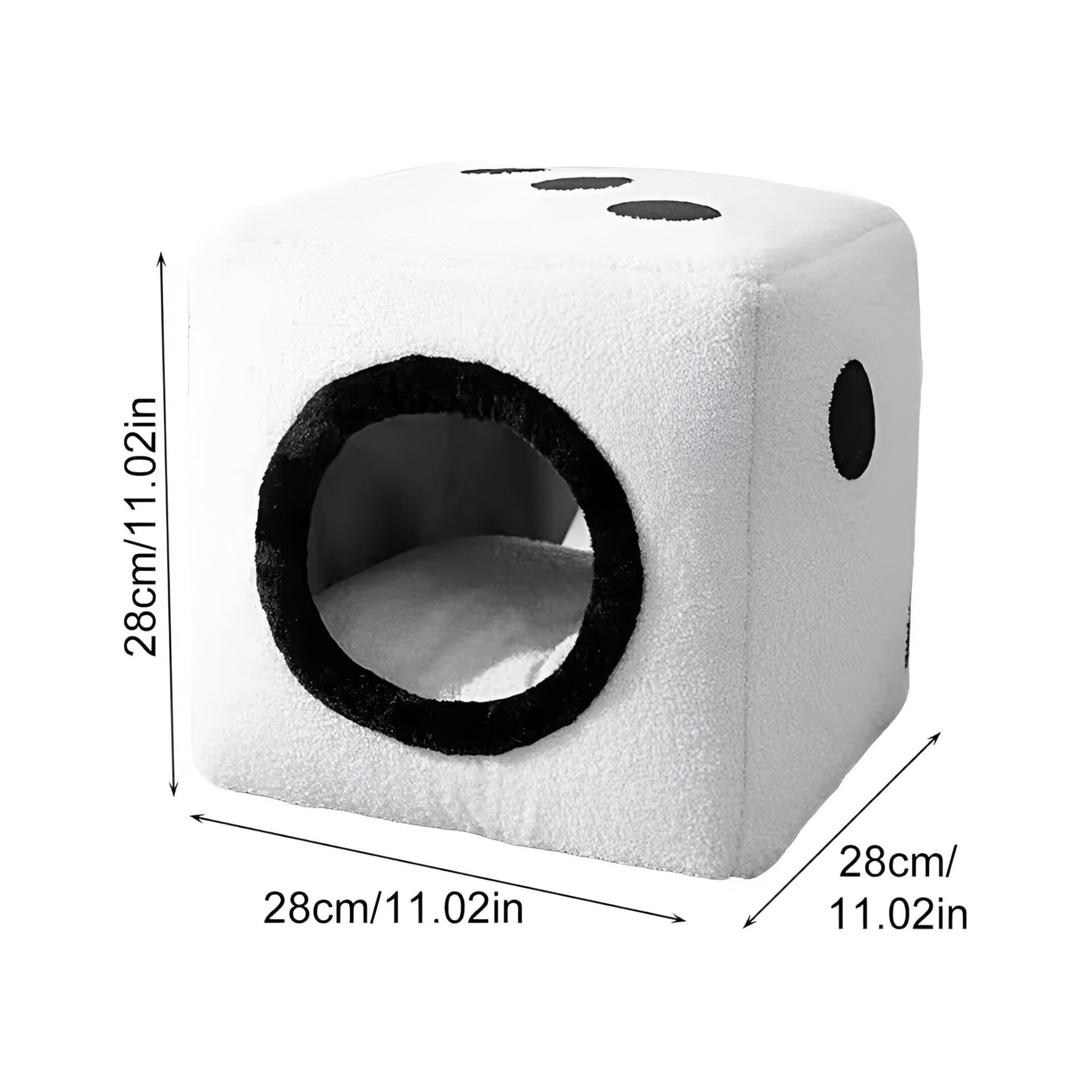 Nova | Dobbeltsidet Kattehus – Varme, Blødt og Sammenfoldeligt Rede - Hvid - house & garden - {{ product_tags }