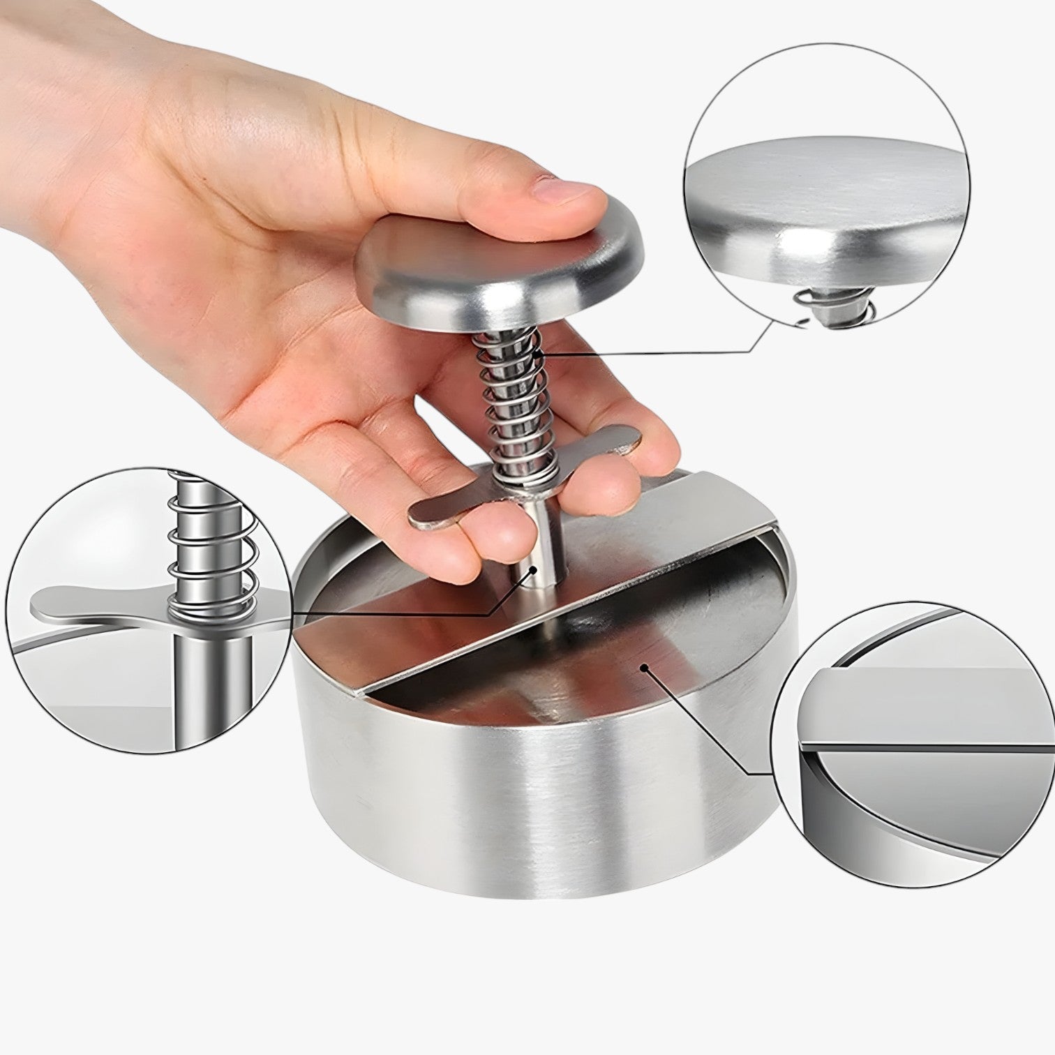 Dania | Hamburgerpresser i rustfrit stål – Perfekte, non-stick burgere - - house & garden - {{ product_tags }