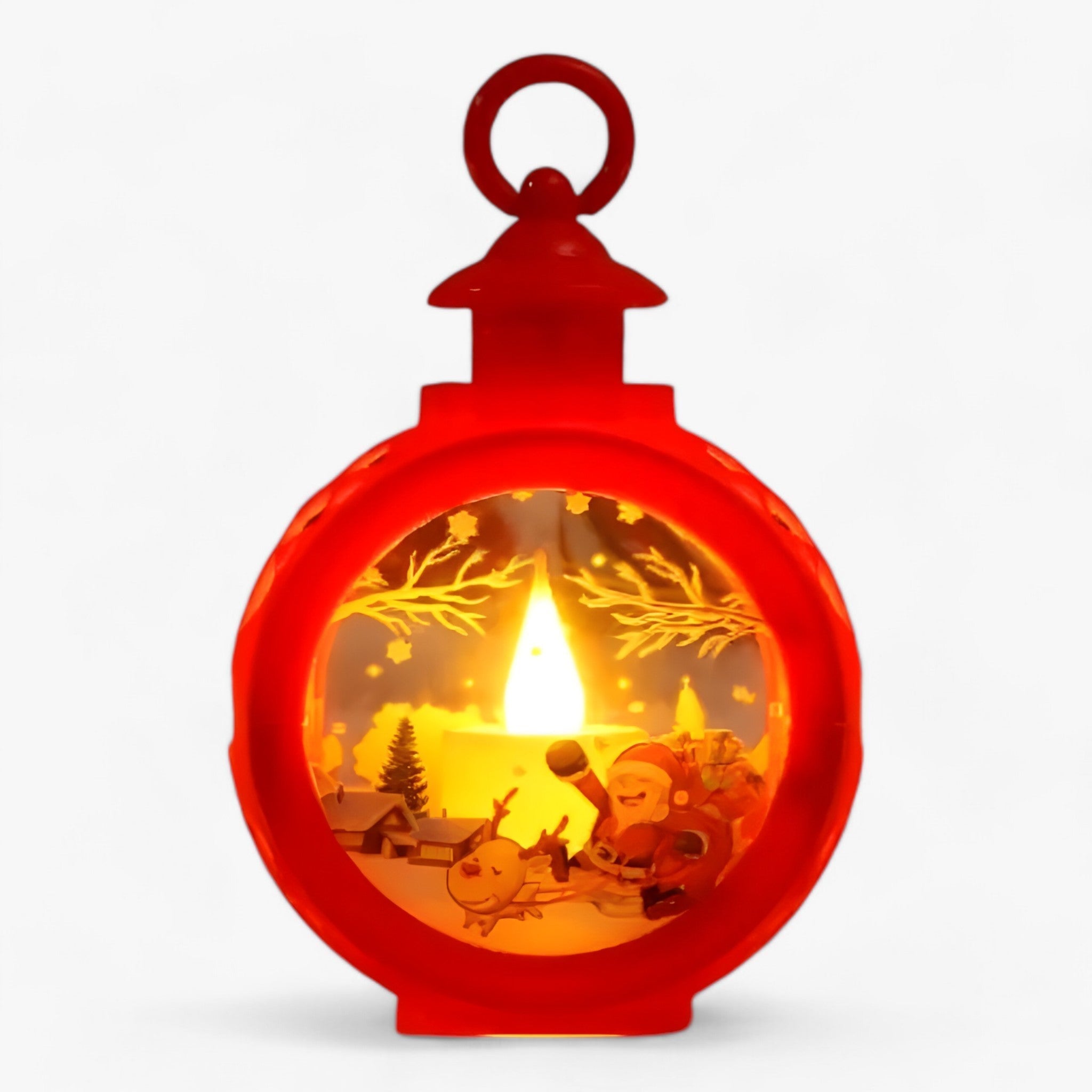 Julien | Julsnögubbelampe - LED-lys med simuleret flamme til udendørs dekoration - Stil 5 1 +1 GRATIS S 8.5x12cm - christmas - {{ product_tags }