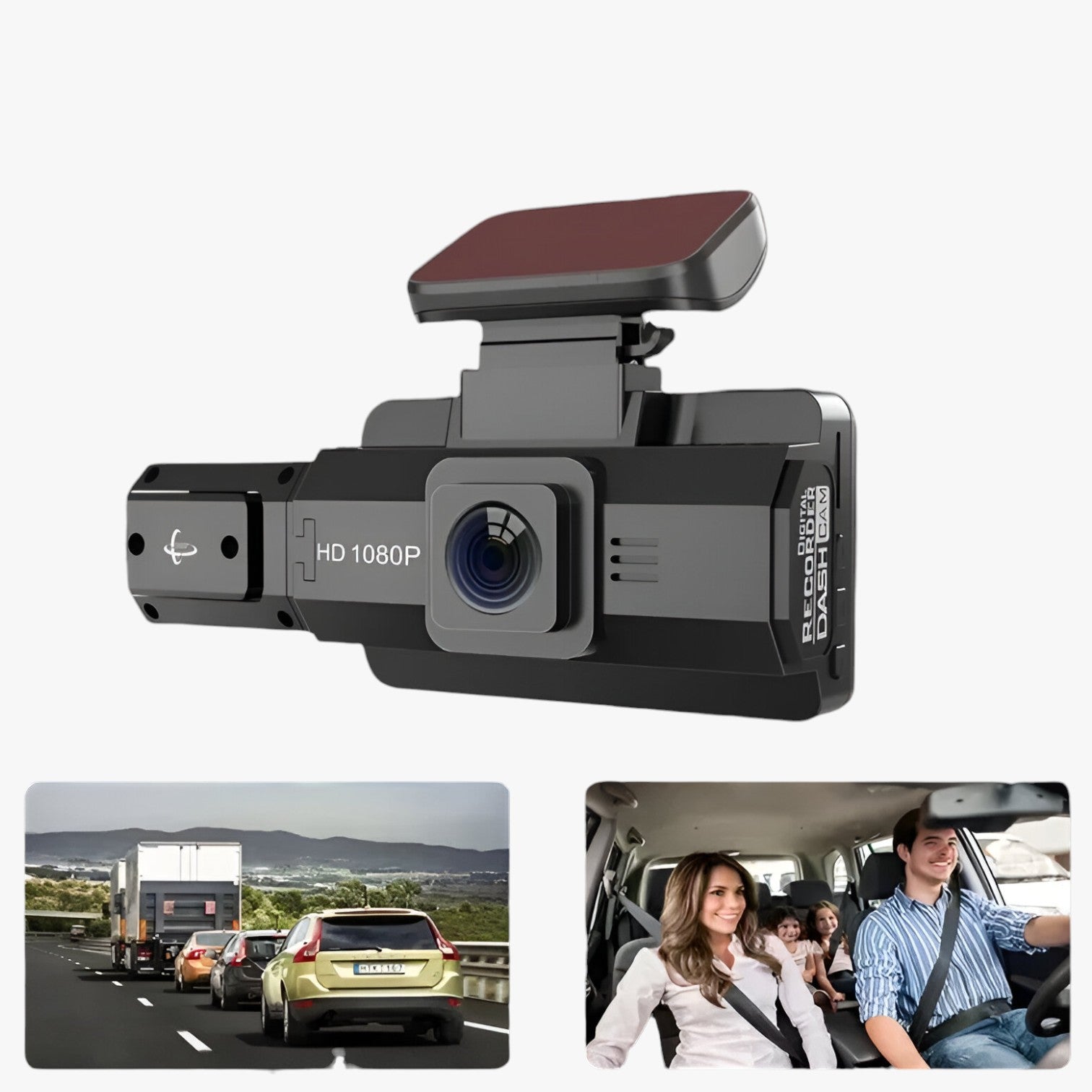 Brin | Dashcam med trippel linse – 1080P HD og natvision - - gadgets - {{ product_tags }