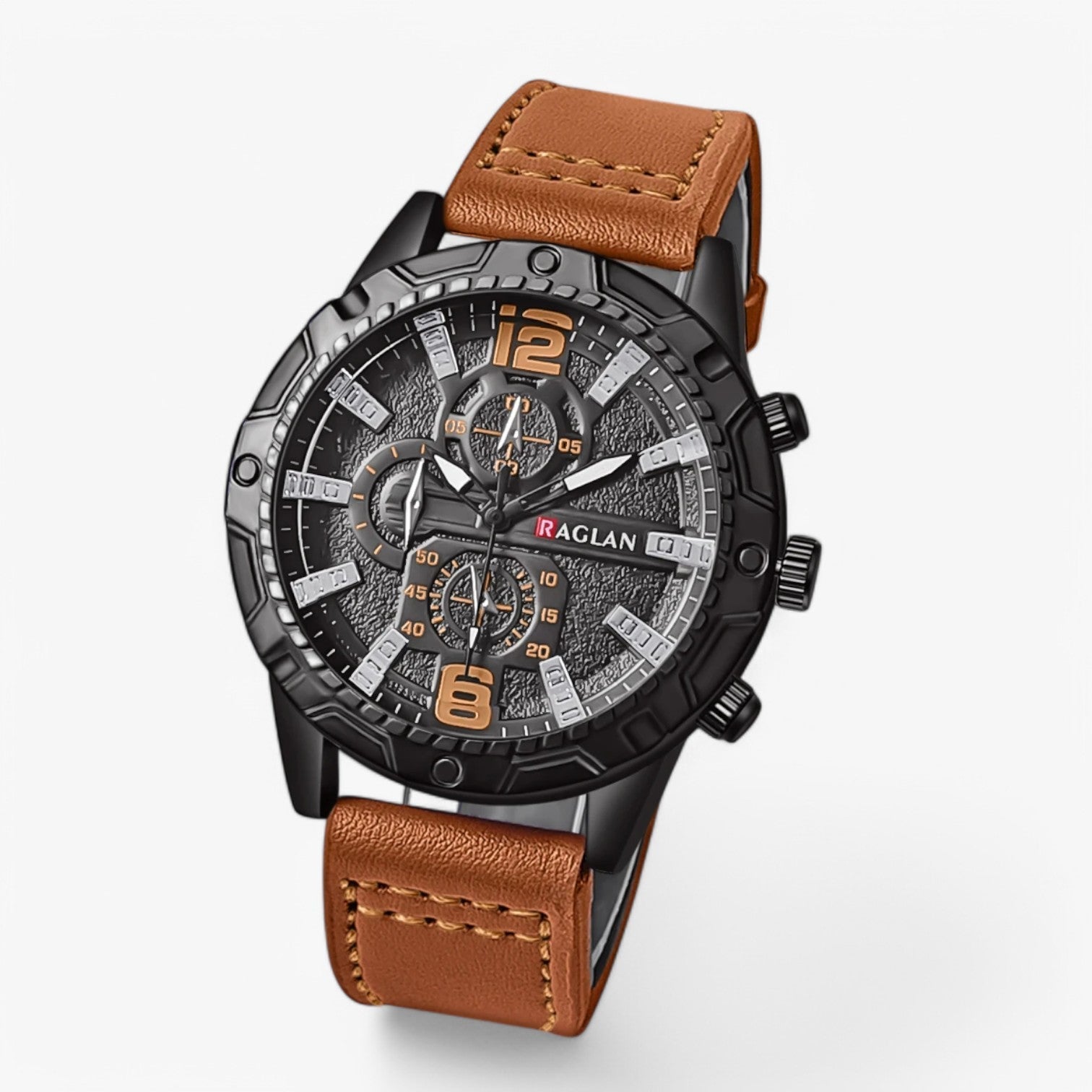 Viggo | Stilfuld & Komfortabel – Læderrem Ur til Mænd - Lysebrun - watches - {{ product_tags }