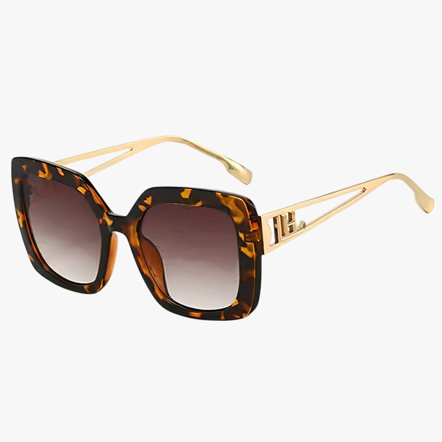 Ensley | Vintage solbrille med gennemsigtigt stel og luksuriøse gradient linser - leopard - watches - {{ product_tags }