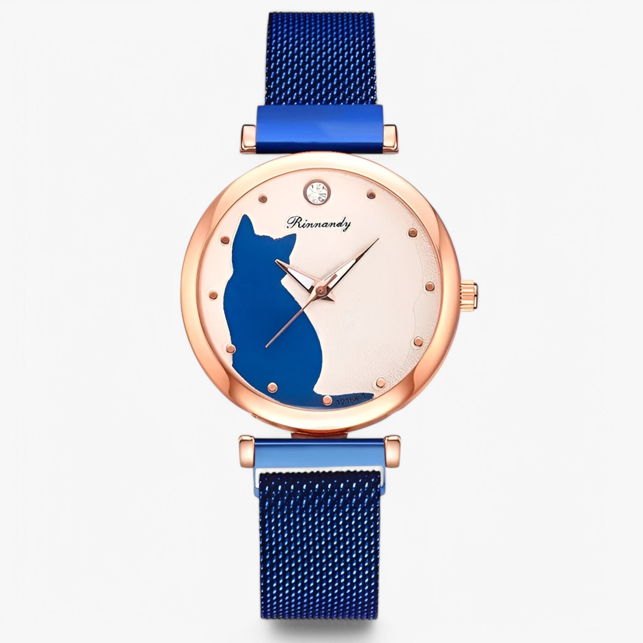 Skylar | Dameur med Cat Dial og Mesh-rem - Blå - watches - {{ product_tags }