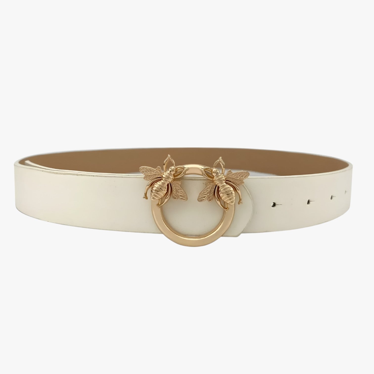 Sabrina | Elegant bæltese af læder med designer-spænde - Hvid 105CM Kina - women's fashion - {{ product_tags }