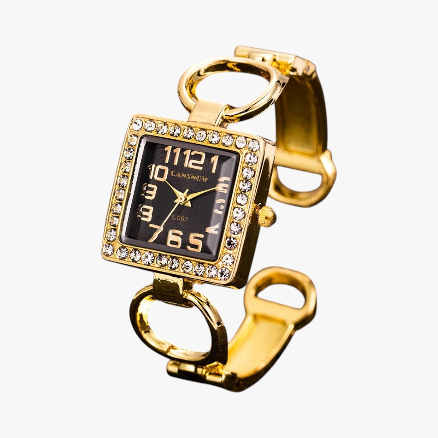 Freya | Kvarts armbåndsur med moderigtigt damearmbånd - sort guld - watches - {{ product_tags }