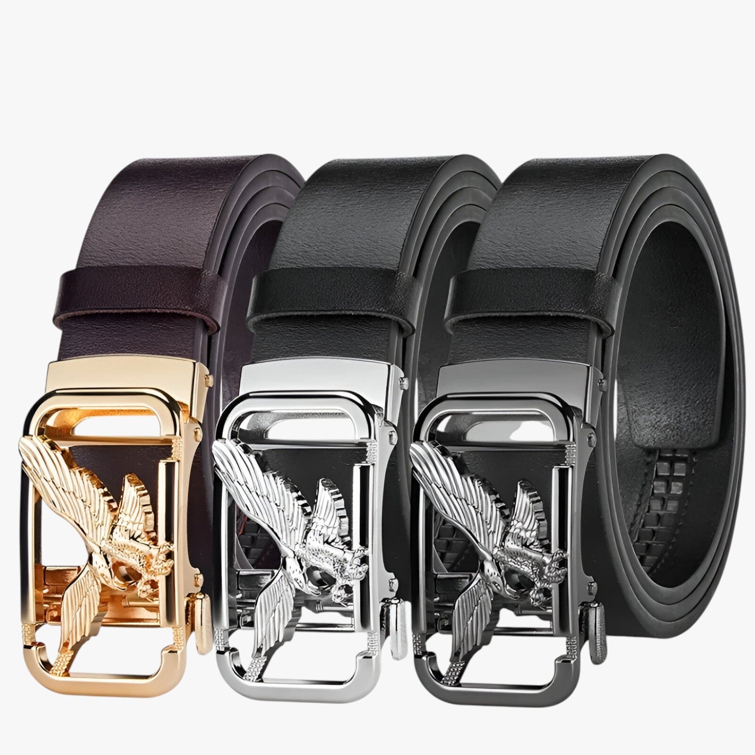 Atlas | Stile Fiero Bælte i Ægte Læder med Ørnespænde - - men's fashion - {{ product_tags }