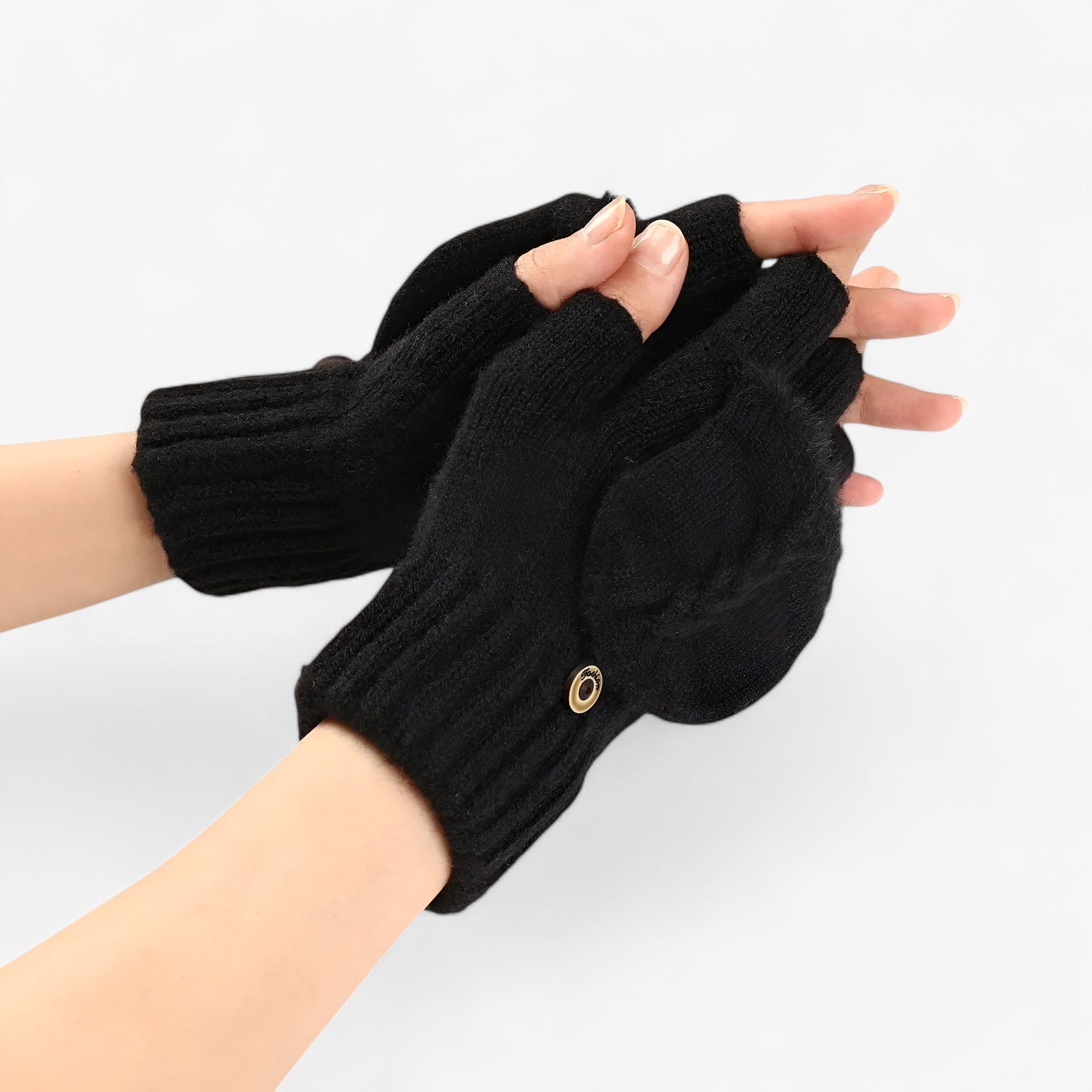 Harper | Dicka omvikta strikkede handsker til damer - til koldt vejr - - winter - {{ product_tags }