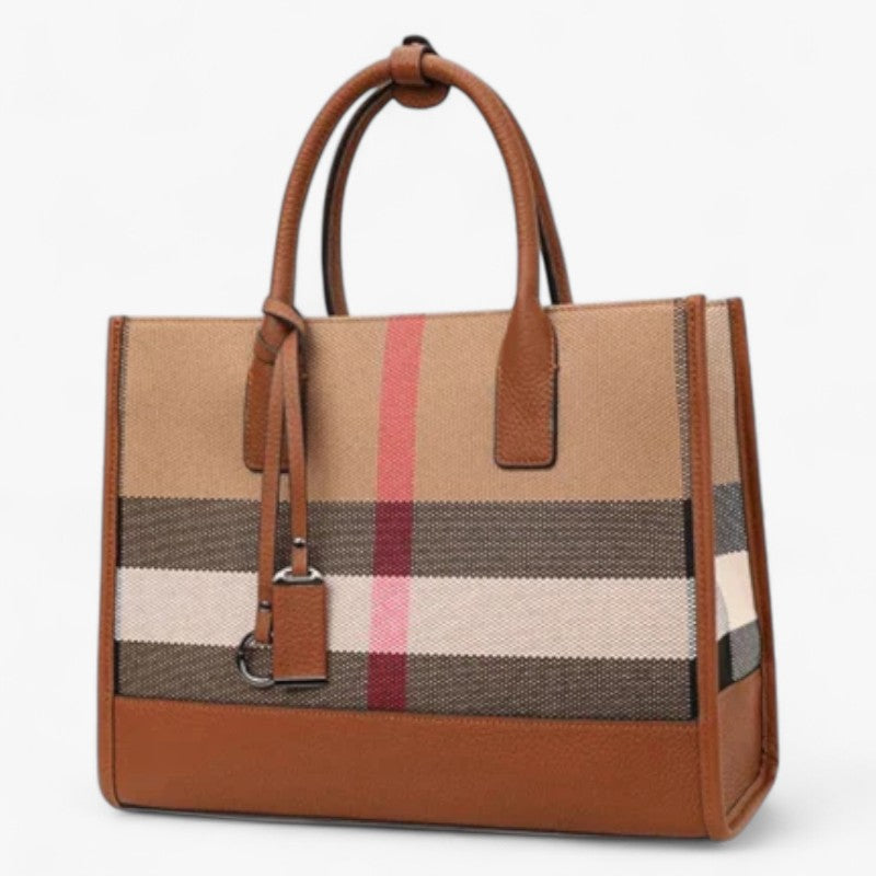 Stella | Stilfuld Ternet Lærred Håndtaske – Rummelig & Alsidig - - bags - {{ product_tags }