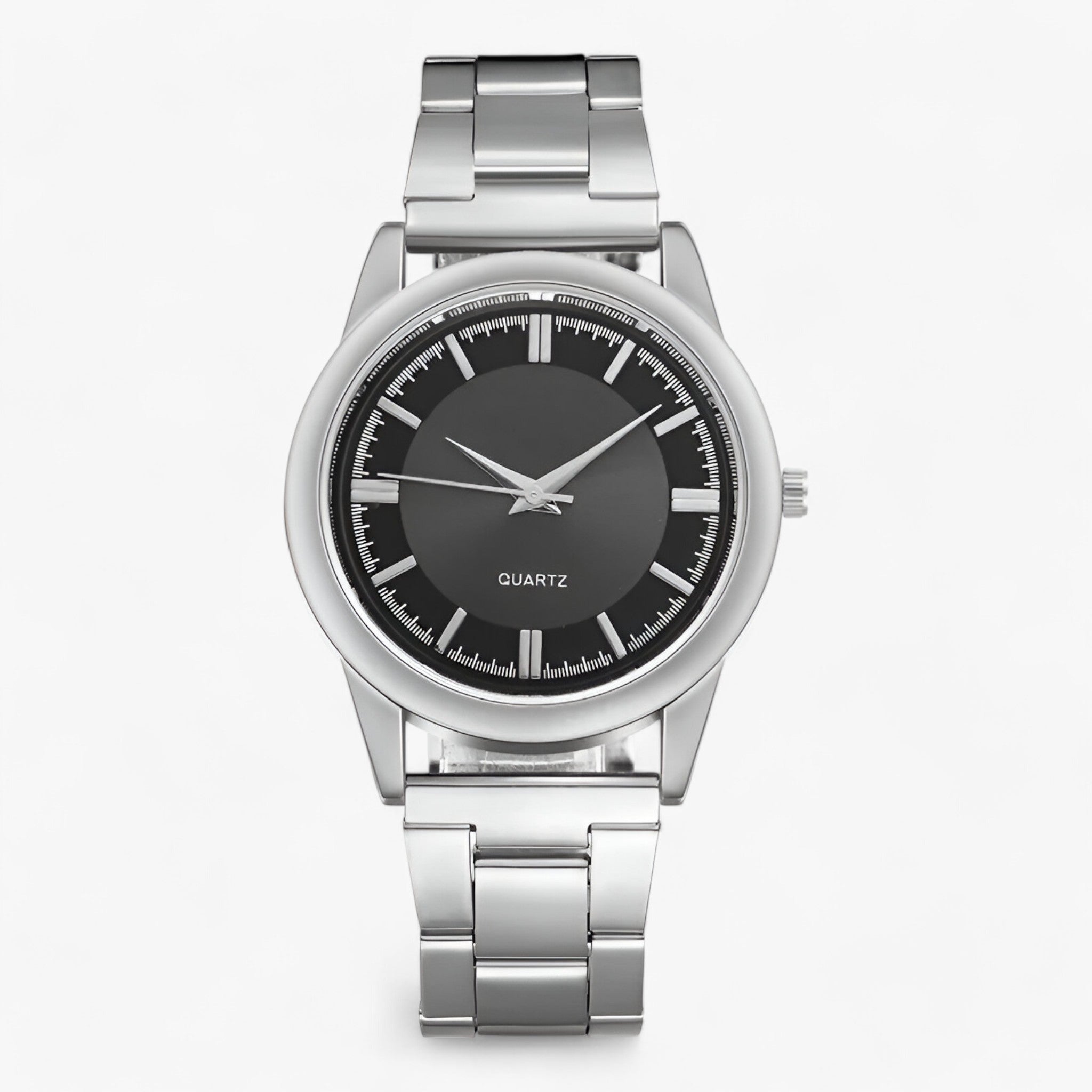 Fritz | Klassisk Quartz - Stilfuldt Rustfrit Stål Design - Sølv Sort - watches - {{ product_tags }