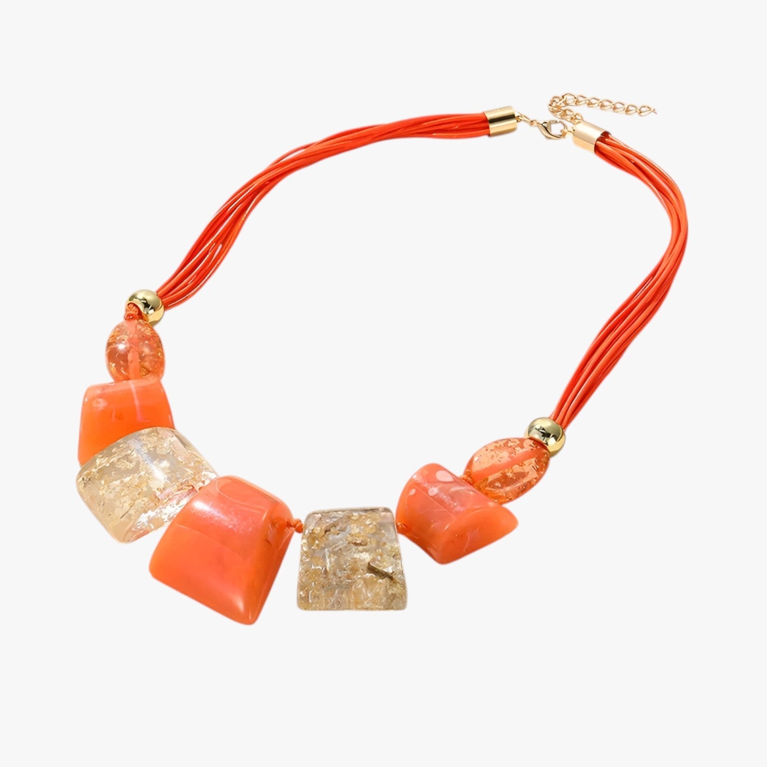 Jenna | Levende tykke perlekæde – et statement om farve og stil - Orange - women's fashion - {{ product_tags }