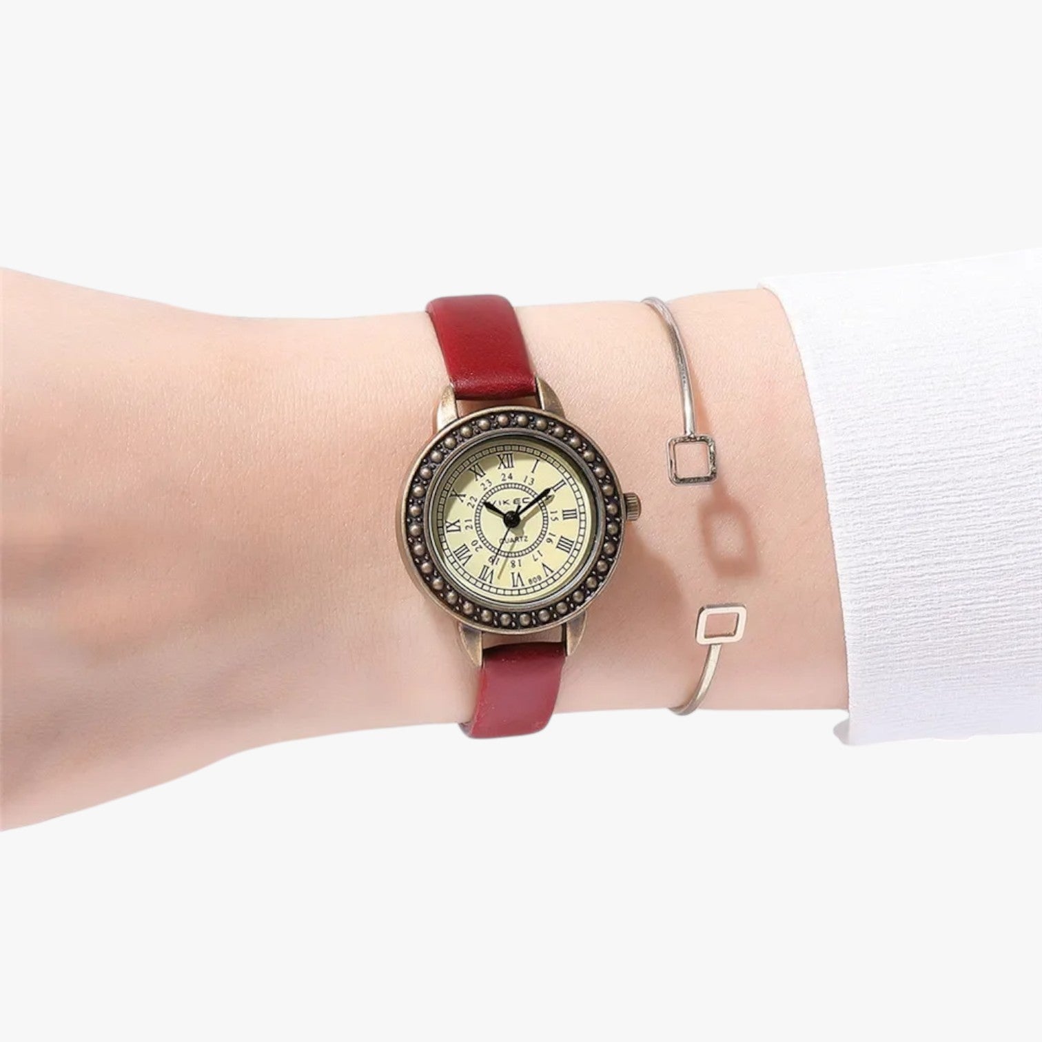 Laurel | Vintage læderur med romersk urskive - - watches - {{ product_tags }