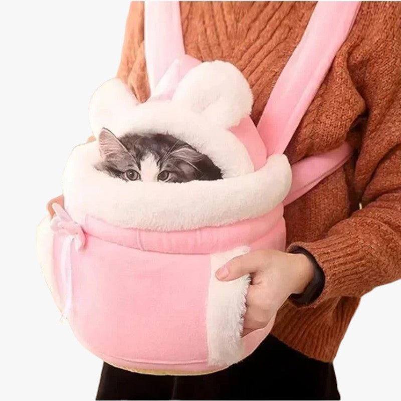 Charmerende kat i bæretaske plys - Lyserød - bags - {{ product_tags }