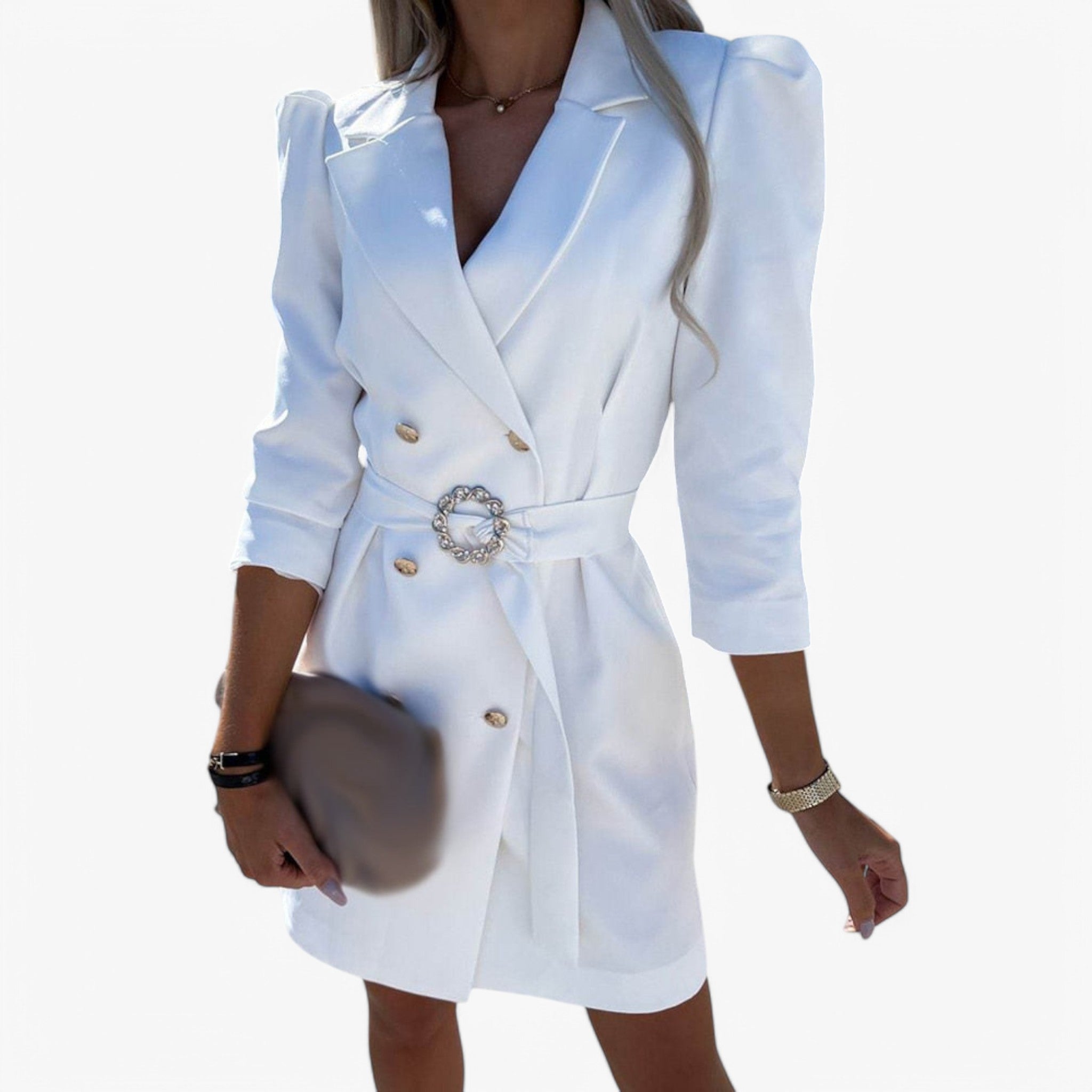 Vienna | Elegant Blazer - Hvid - women's fashion - {{ product_tags }