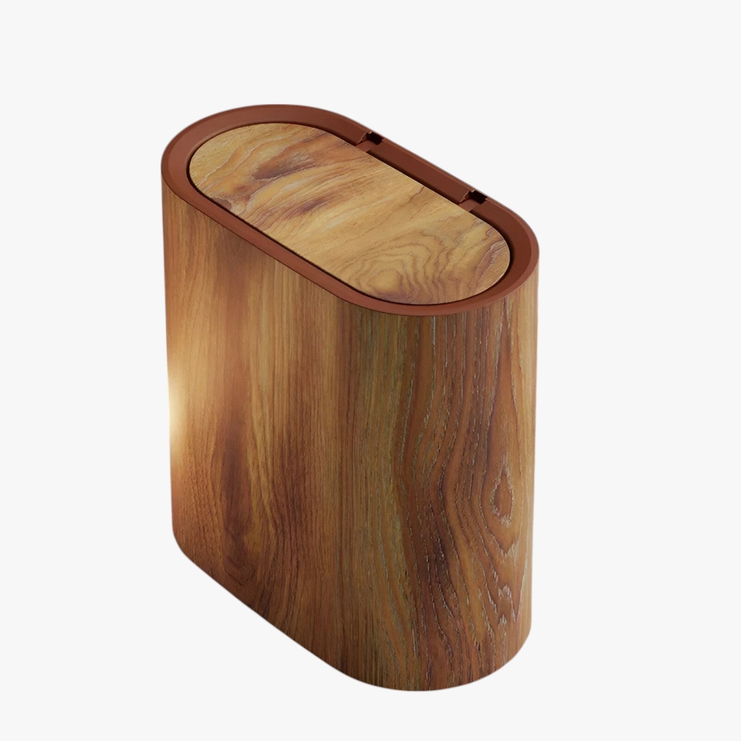 Skyla | Nordisk Marmor Affaldsspand – Stilfuld, Smal & Uden Lugt - træmønster 12L - house & garden - {{ product_tags }