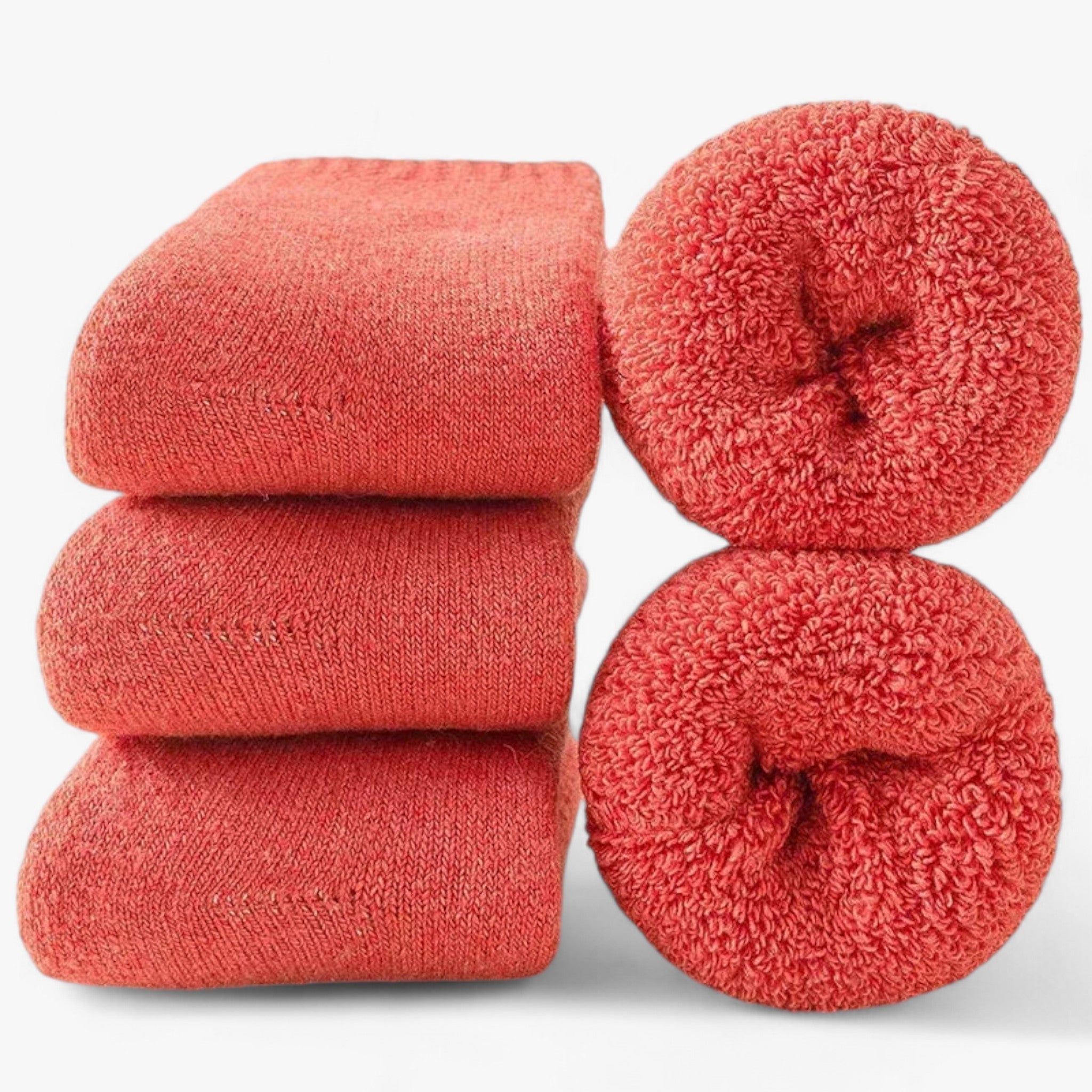 Jean | Thermowool sokker - Komfortable og alsidige - Vandmelonrød - winter - {{ product_tags }