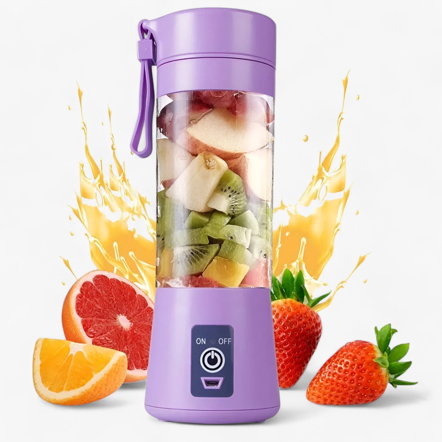 Karylle | Bærbar USB-juicer: Friske smoothies når som helst og hvor som helst - Lilla - gadgets - {{ product_tags }