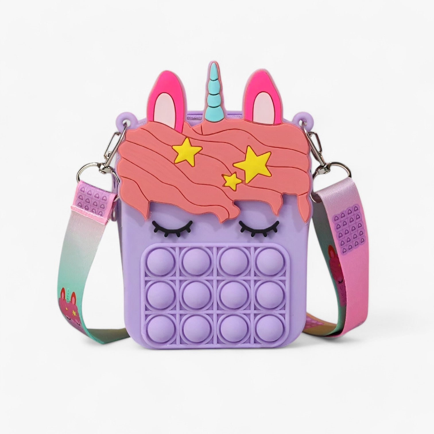 Claudine | Enhjørning Pop Taske – Fidget & Sjov - Lilla - bags - {{ product_tags }
