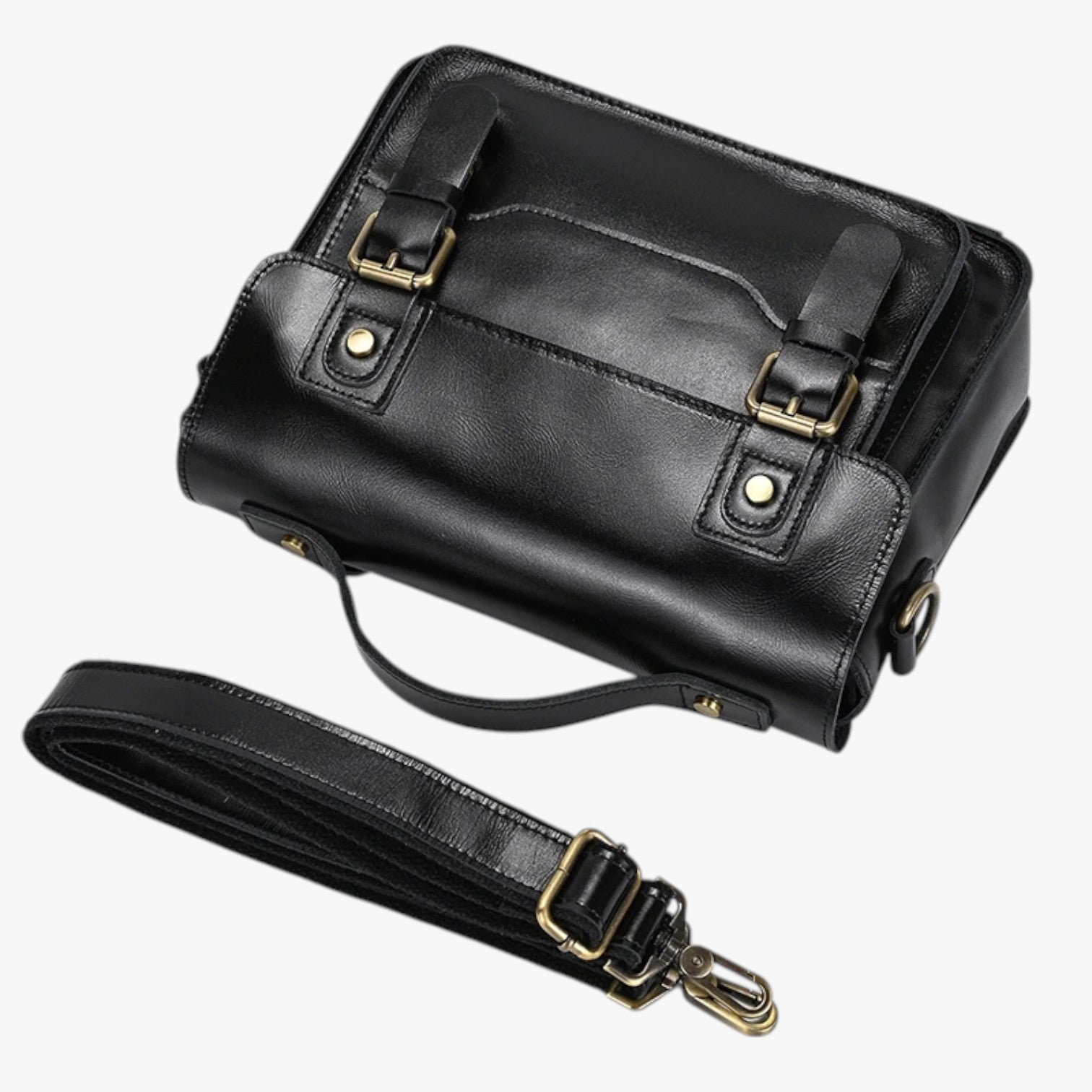 Nico | Unisex Anti-tyveri Læder Skuldertaske - - bags - {{ product_tags }