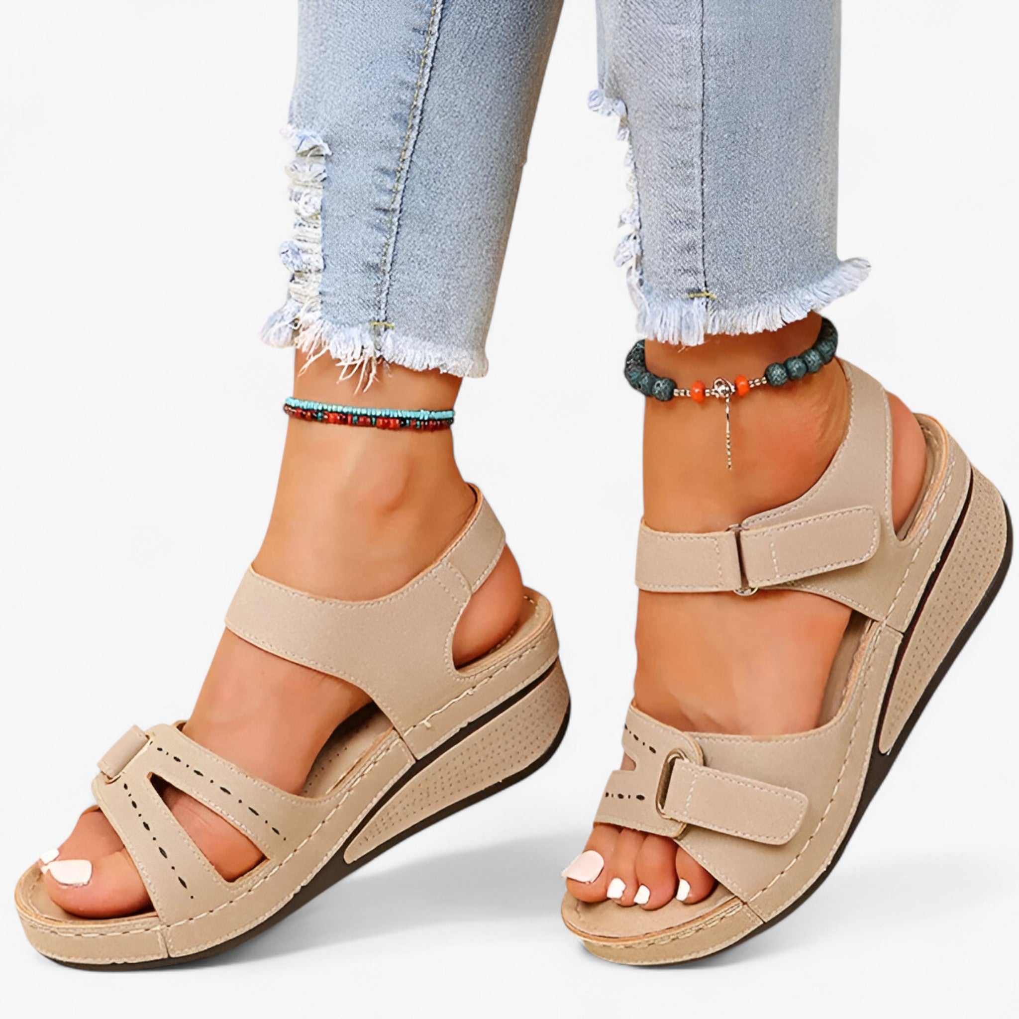 Dana - Ortopædiske sandaler - Sandaler til damer - Beige - Dana - Ortopædiske sandaler - Sandaler til damer- €25 - {{ product_tags }