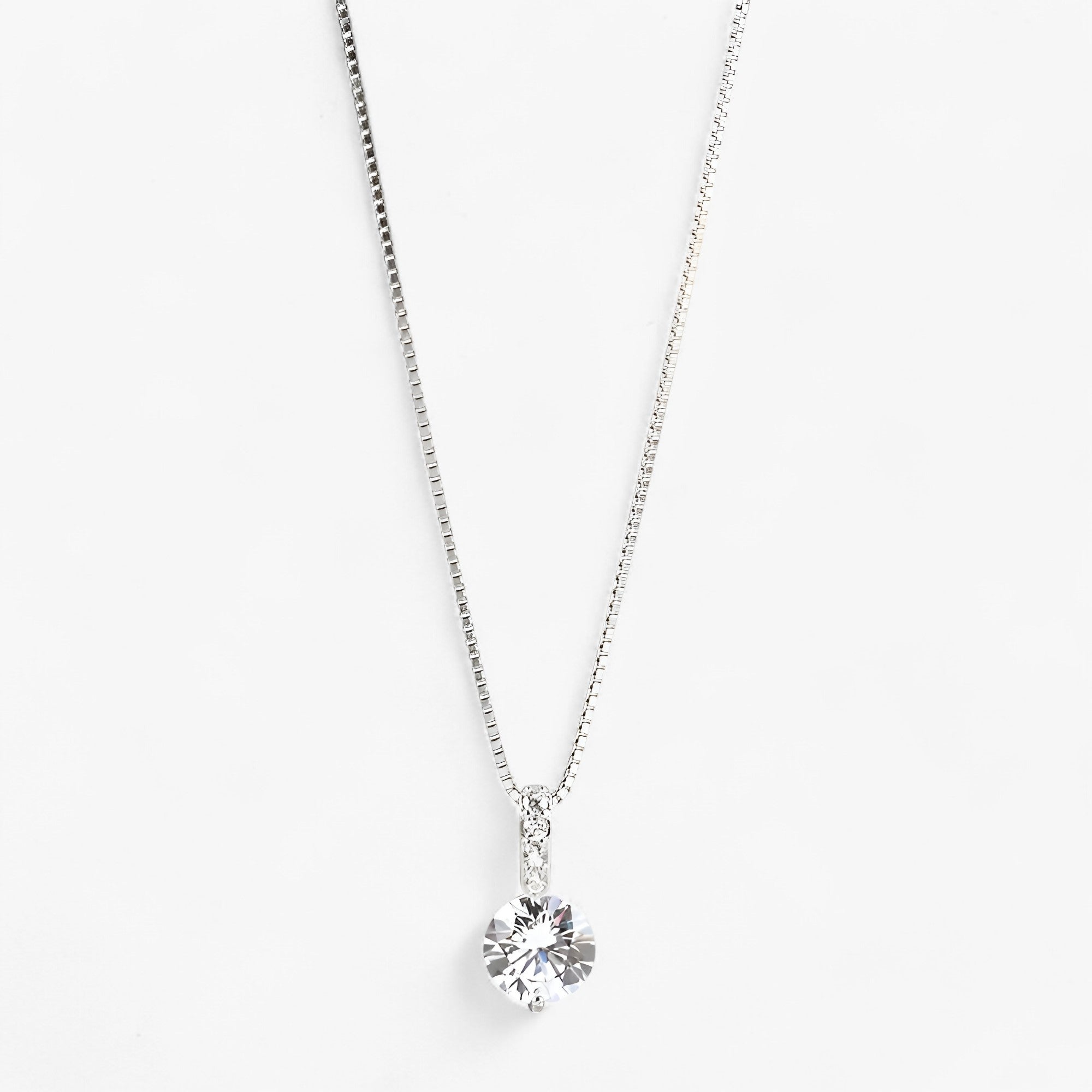 Jane| Sølvbelagt halskæde med zircon - elegant minimalistisk charme - - other - {{ product_tags }