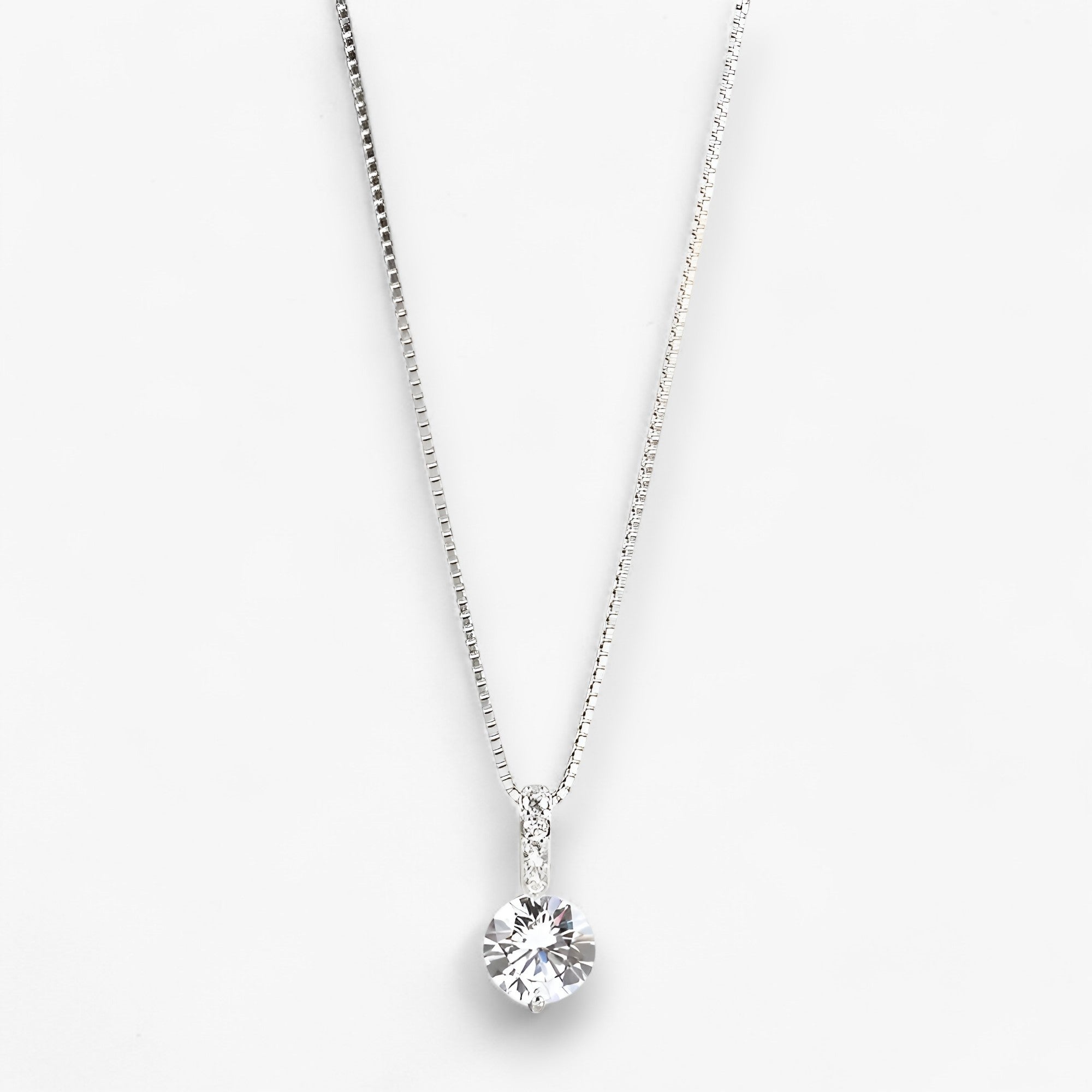 Jane| Sølvbelagt halskæde med zircon - elegant minimalistisk charme - Platin - other - {{ product_tags }