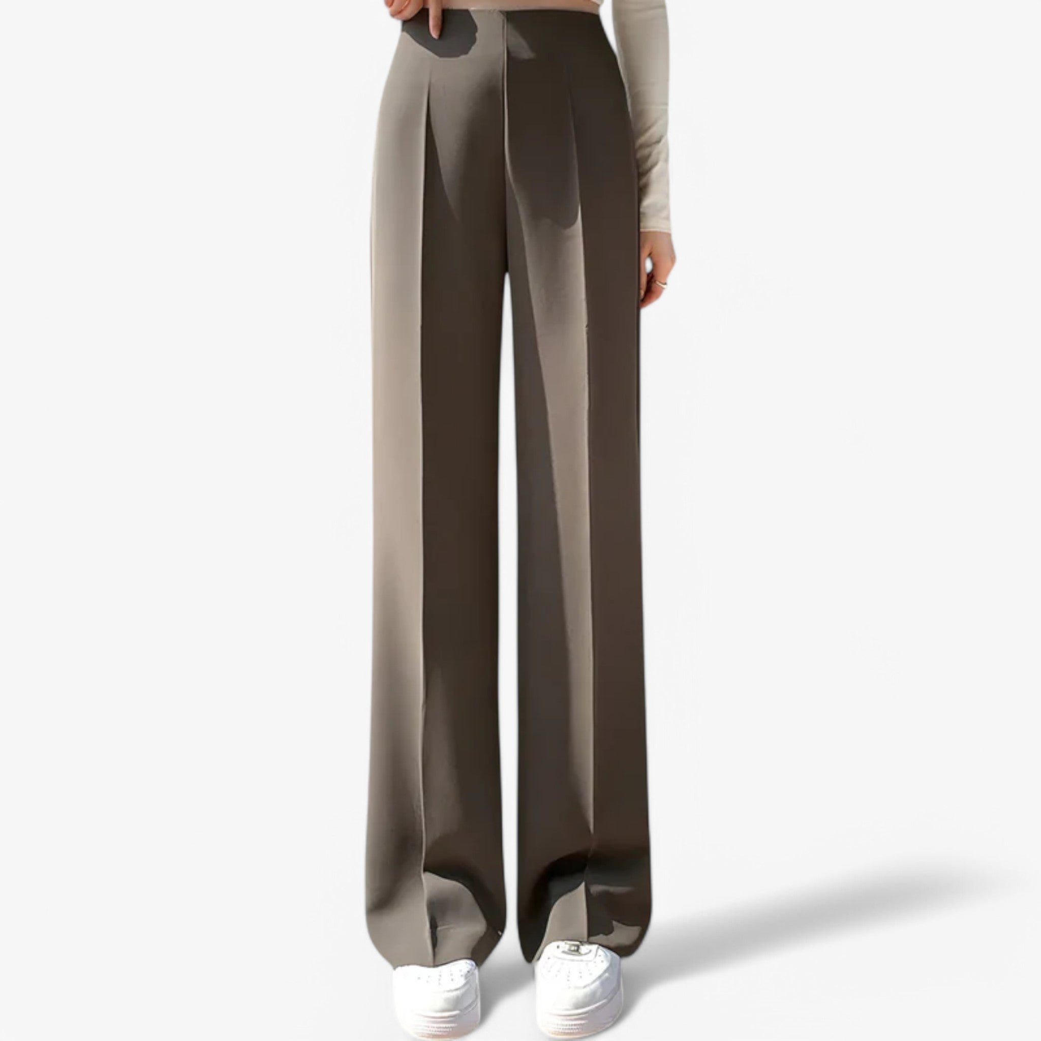 Lily | Højtaljede bukser - alsidig stil - Brun - women's fashion - {{ product_tags }