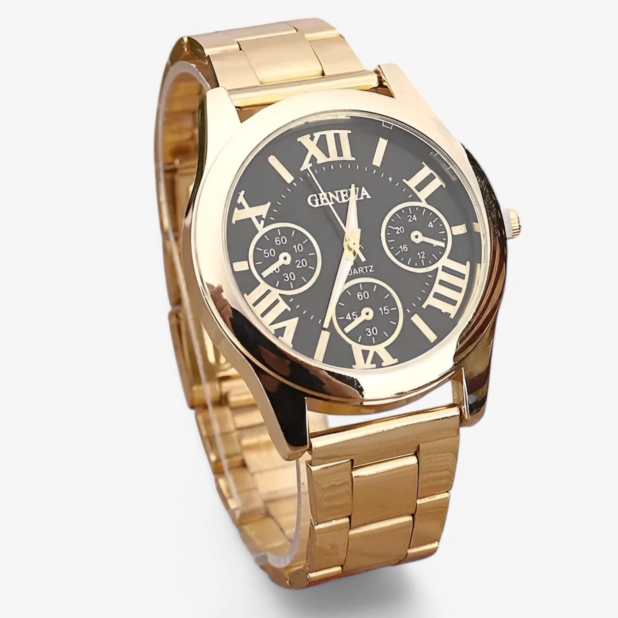 Lorenzo | Casual herreur i stål med 3 urskiver - Sort - watches - {{ product_tags }
