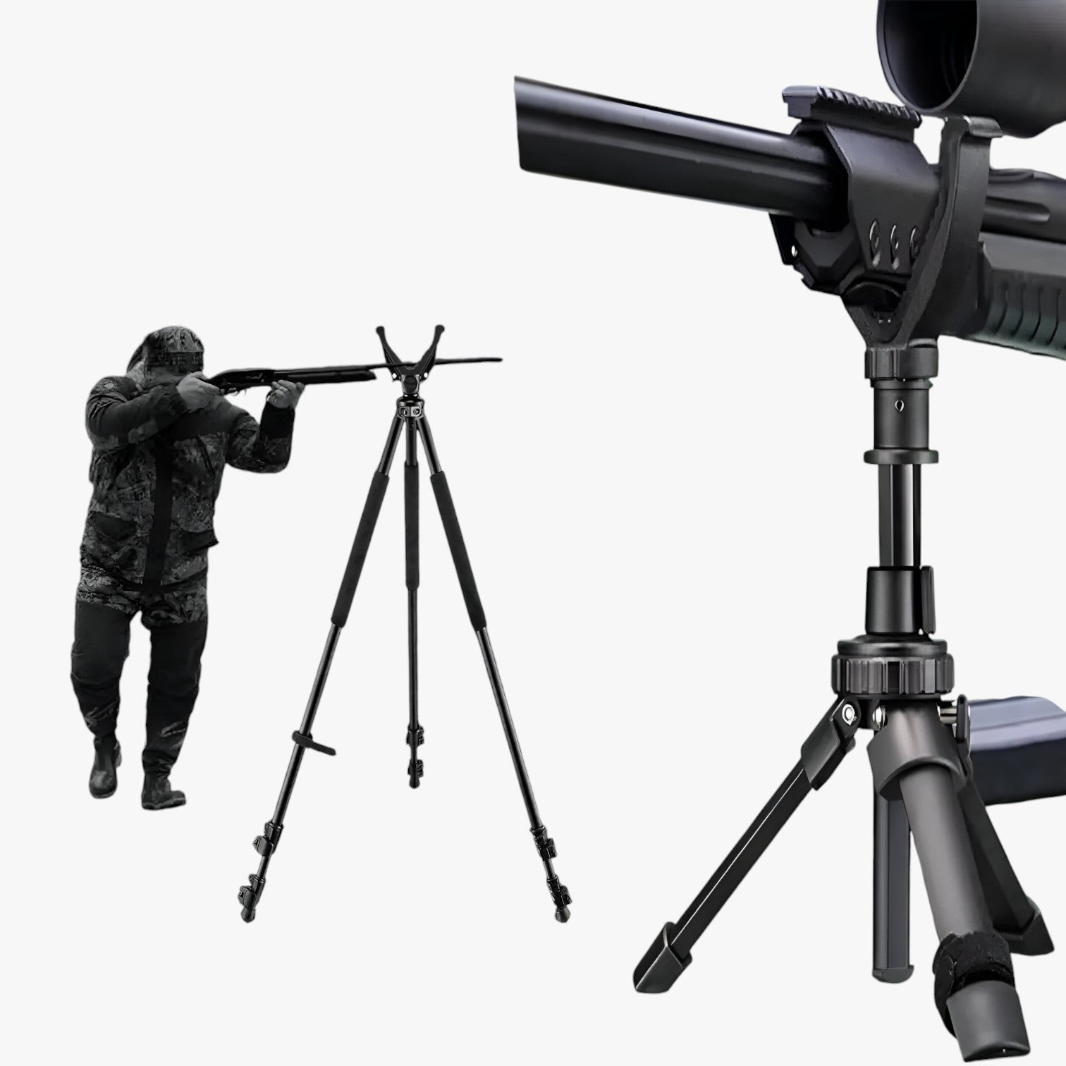 Pietro | Stabilt Stativ – Præcision & Alsidighed til Jagte & Kameras - - other - {{ product_tags }
