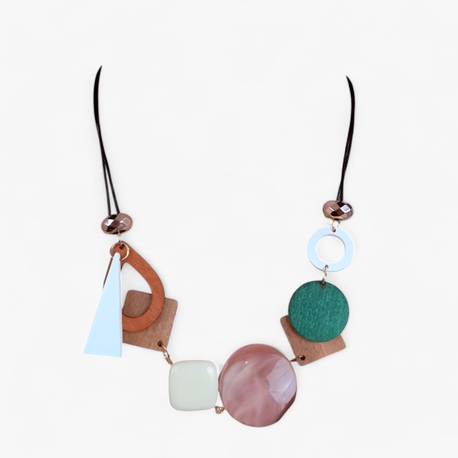 Alina | Vintage Geometrisk Vedhæng Halskæde – Håndlavet Etisk Elegance - Rosa - women's fashion - {{ product_tags }