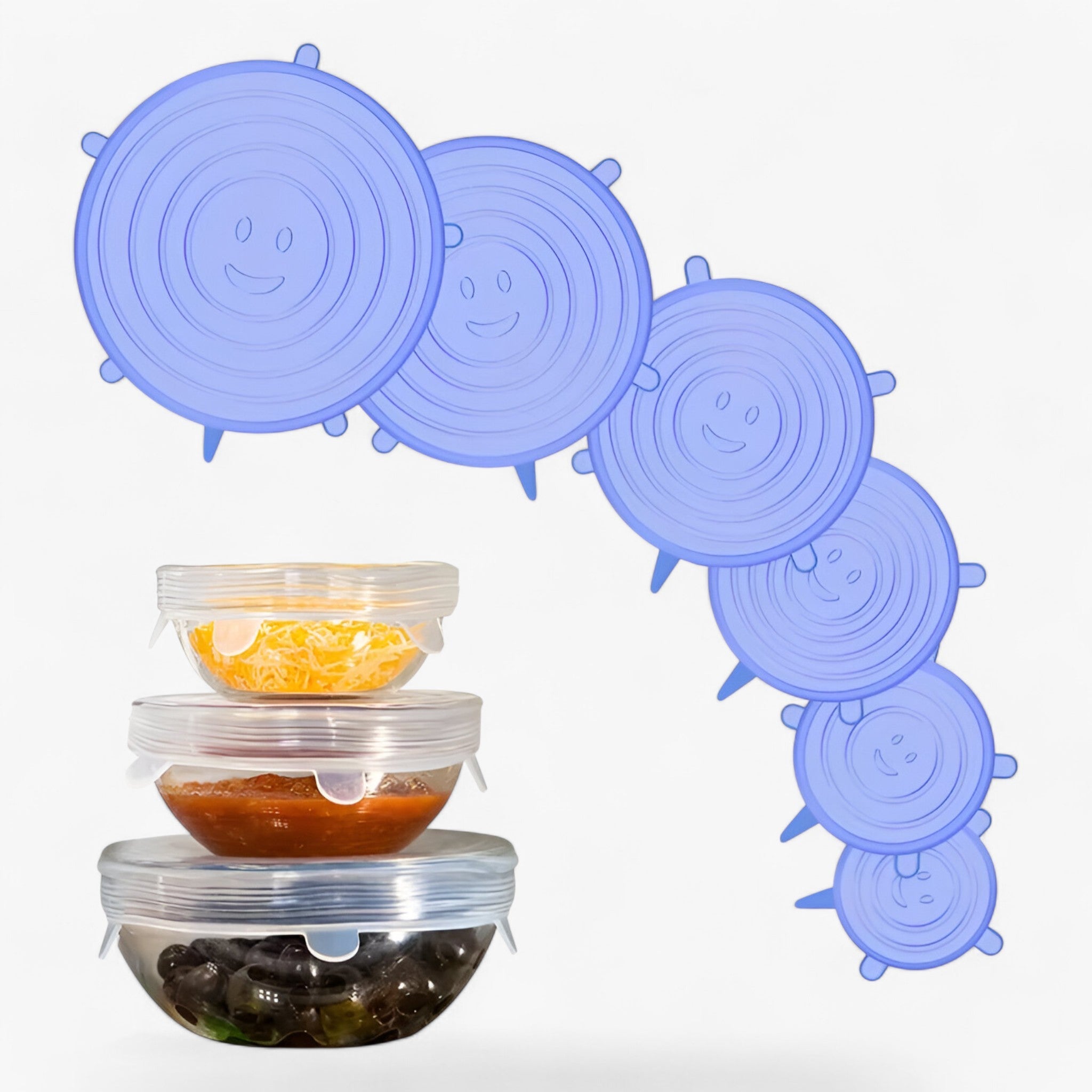 12 stk Silikone Dæk | Bæredygtige, genanvendelige maddække - - house & garden - {{ product_tags }