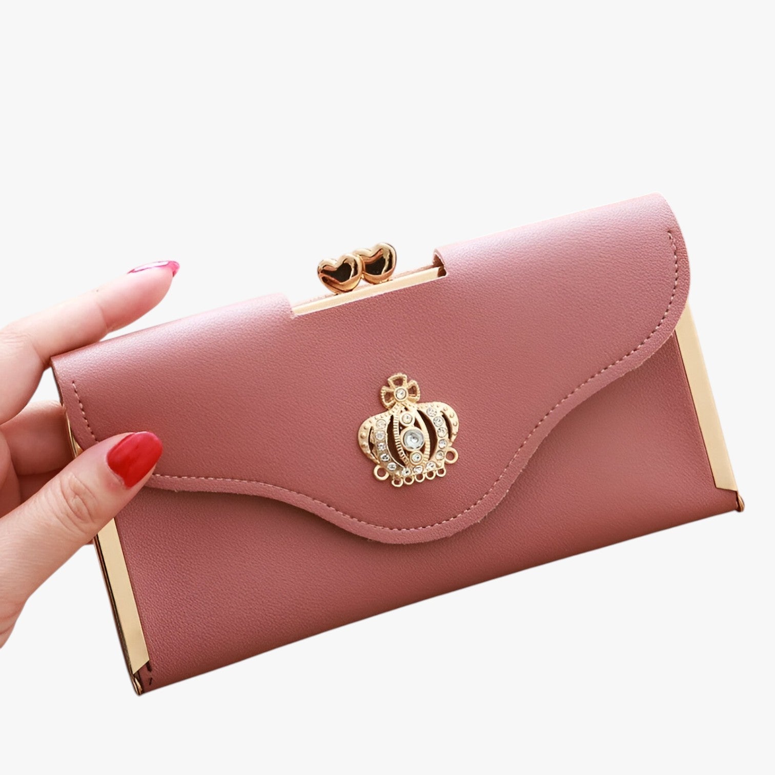 Sheryl | Luxe damespung - Stilrent design, rummelig indretning - Rosa - bags - {{ product_tags }