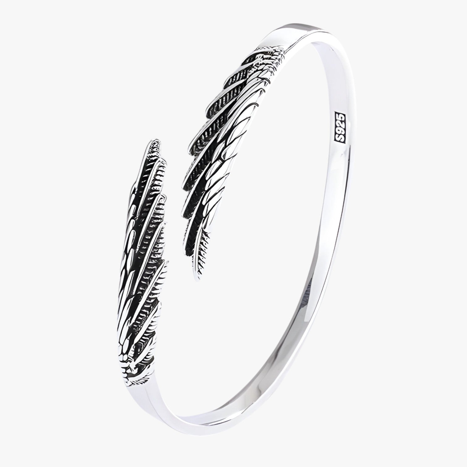 Jayce | Armband i 925 sølv med guldfjer i vintage punk stil - 30HLZY2501 - Jayce | Armband i 925 sølv med guldfjer i vintage punk stil - €25 - {{ product_tags }