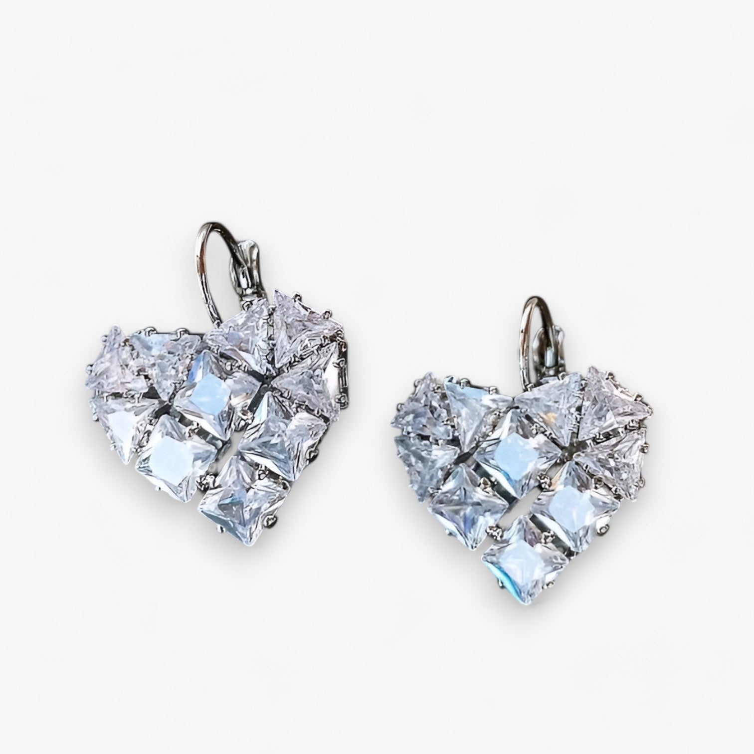Amélie | Franske luksus hjerteøreringe med zirkonia - - women's fashion - {{ product_tags }