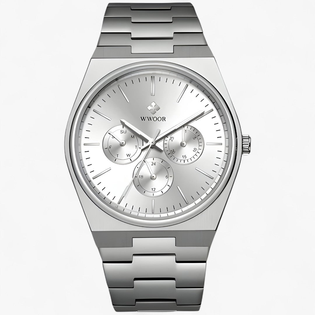 Lorcan | Stålur med safirglas - hvid sølv - watches - {{ product_tags }