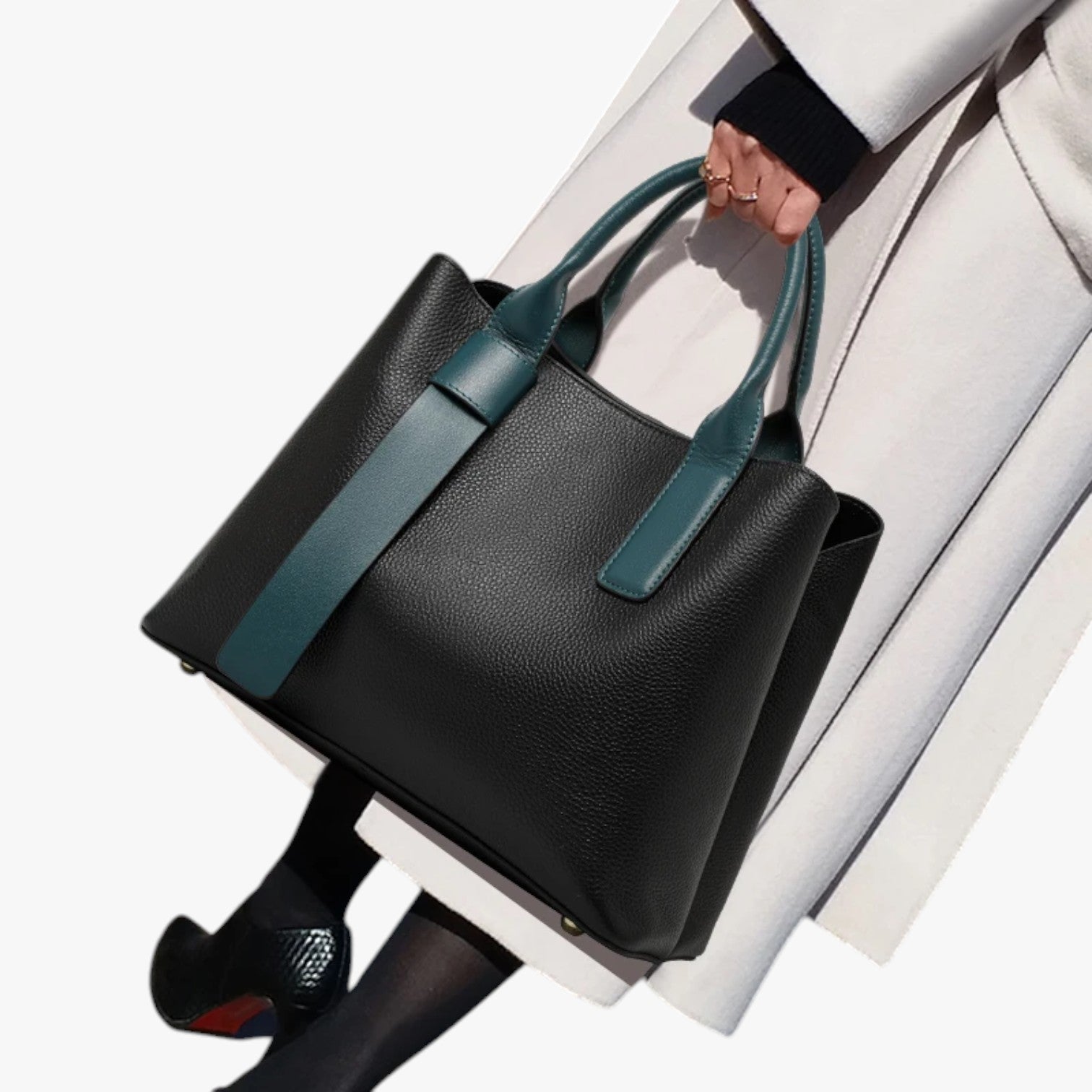 Sandrine | Luksus & Alsidig – Premium Kopenhud Læder Skuldertaske - - bags - {{ product_tags }