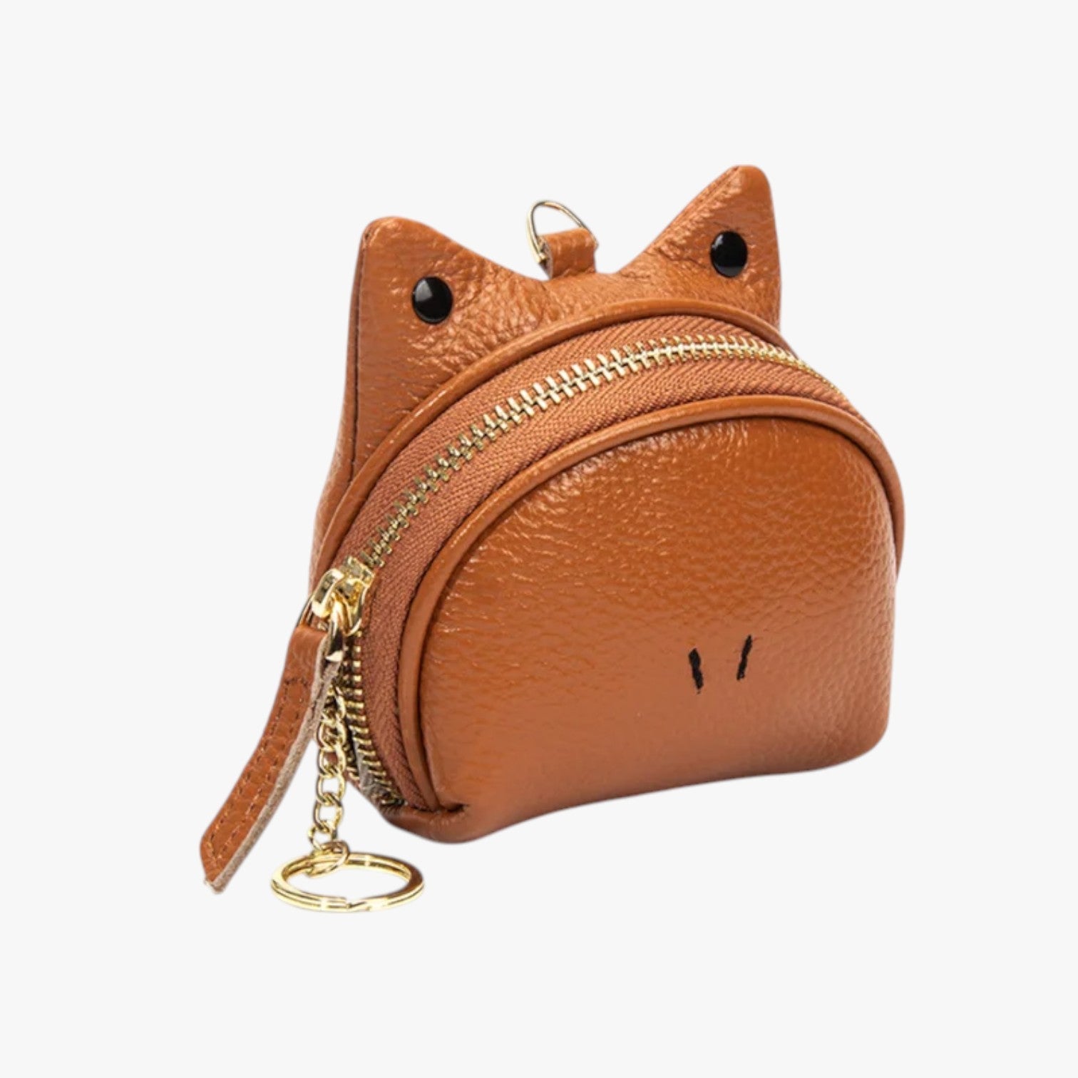 Reign | Elegant læderrygsæk med lynlås, mønt- og kortlommer - Gulbrun - Reign | Elegant læderrygsæk med lynlås, mønt- og kortlommer - €25 - {{ product_tags }