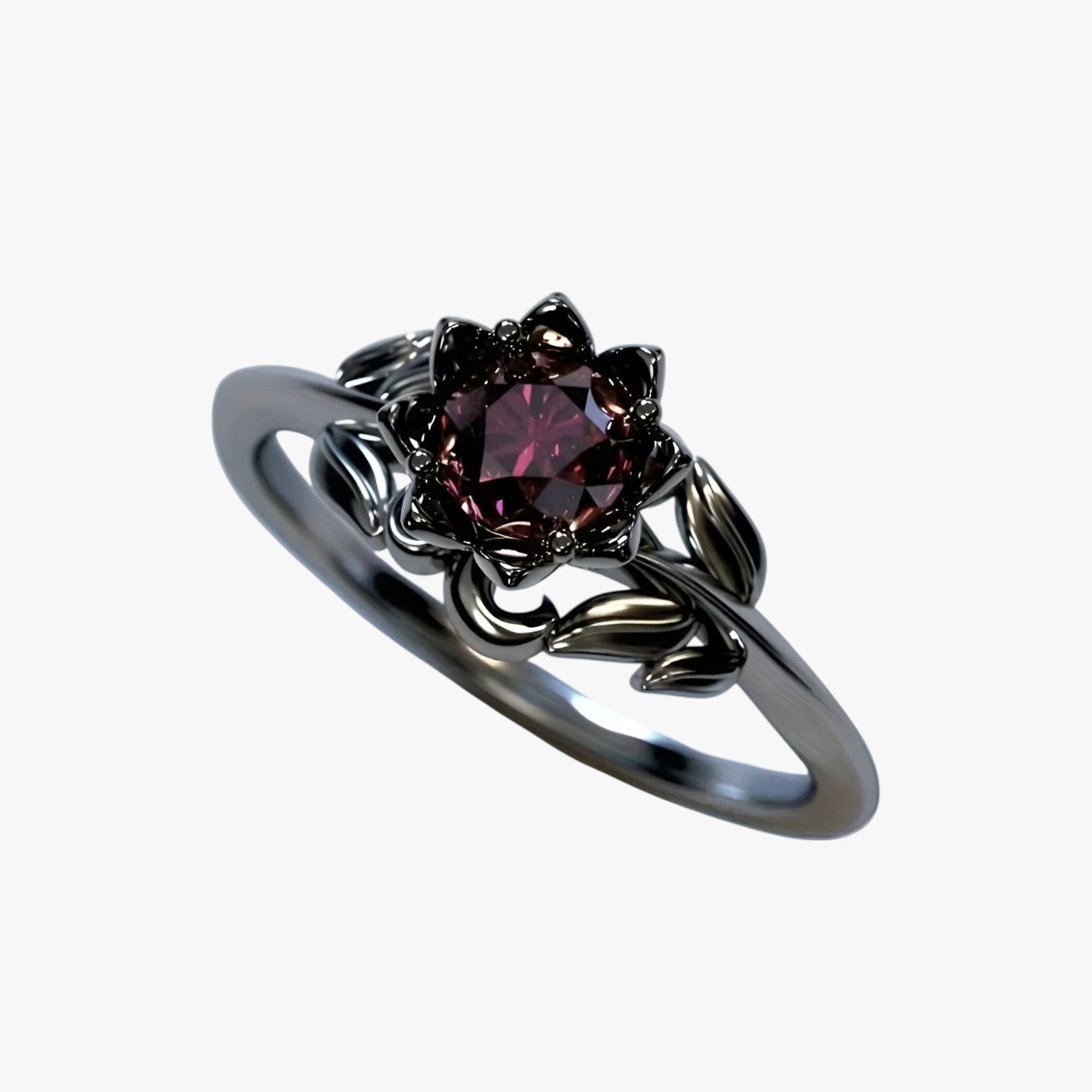 Colleen | Nattens Rose - Stilfuld ring med rød sten til et dristigt look - - women's fashion - {{ product_tags }