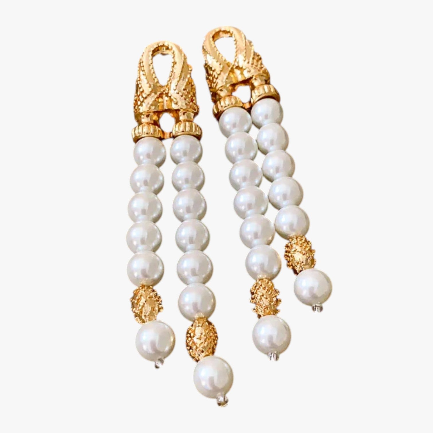 Briana | Lag med perle og Nappa geometrisk elegance i fransk stil - Guld - Briana | Lag med perle og Nappa geometrisk elegance i fransk stil - €25 - {{ product_tags }