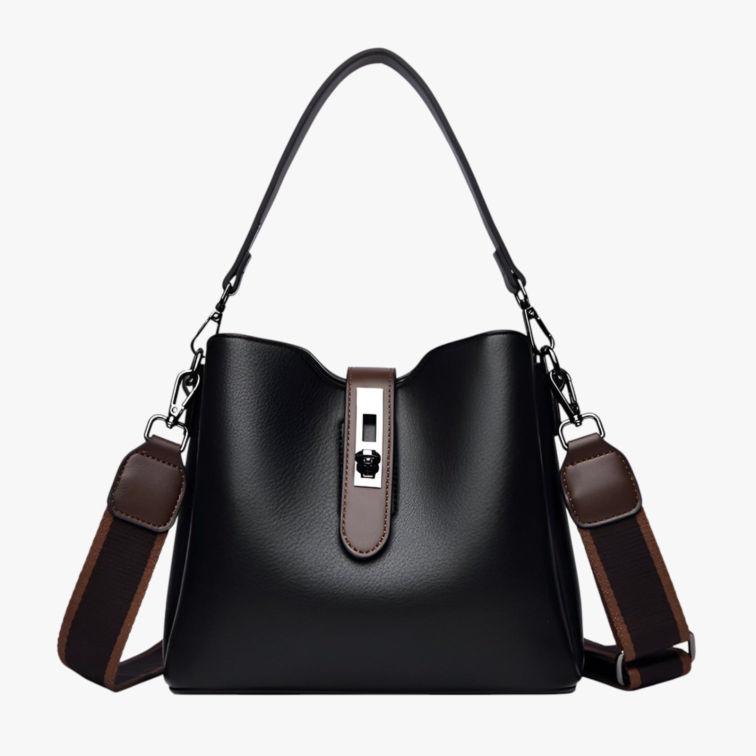 Mia | Elegante skuldertaske i læder til hverdagens elegance - Sort - bags - {{ product_tags }