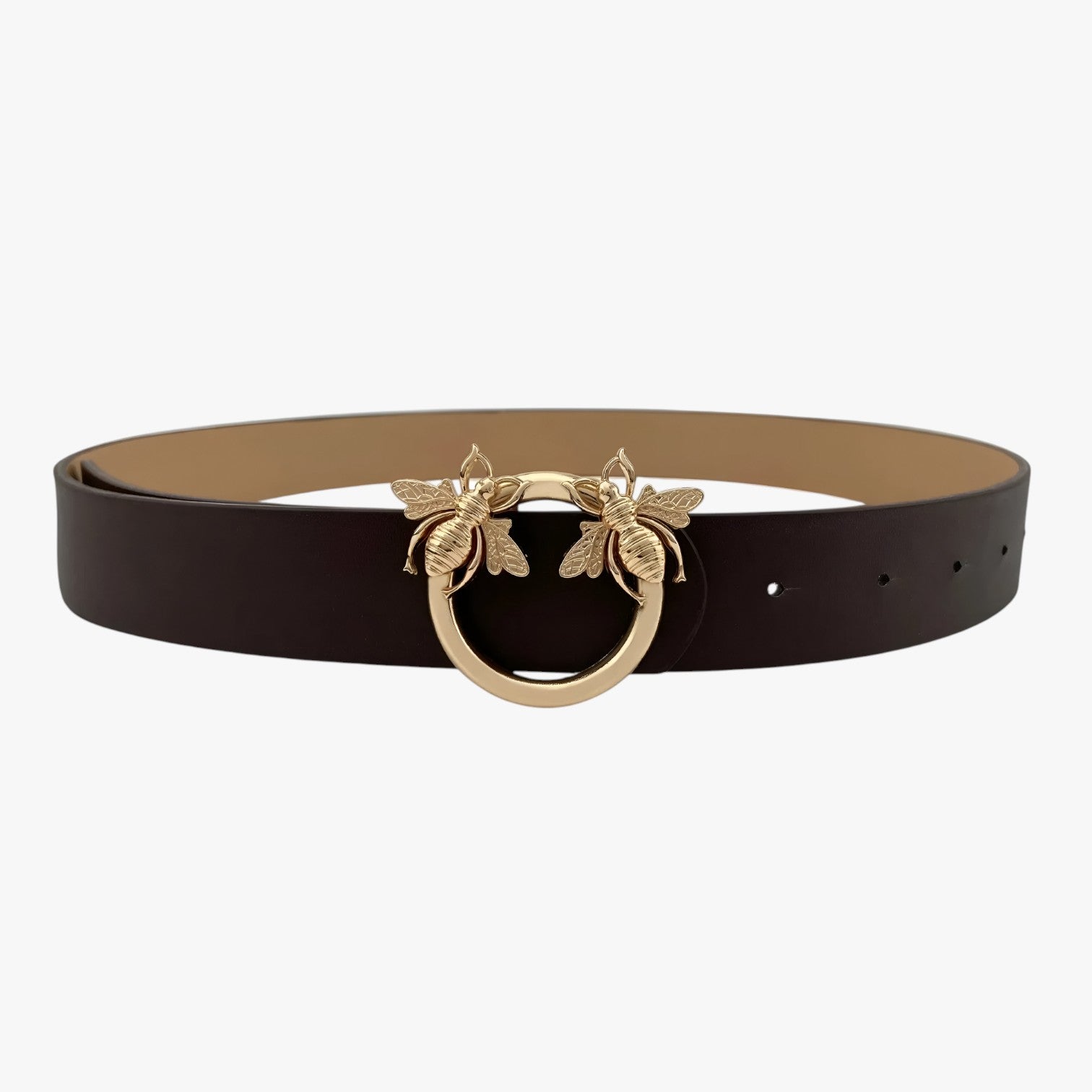 Sabrina | Elegant bæltese af læder med designer-spænde - Kaffe 105CM Kina - women's fashion - {{ product_tags }