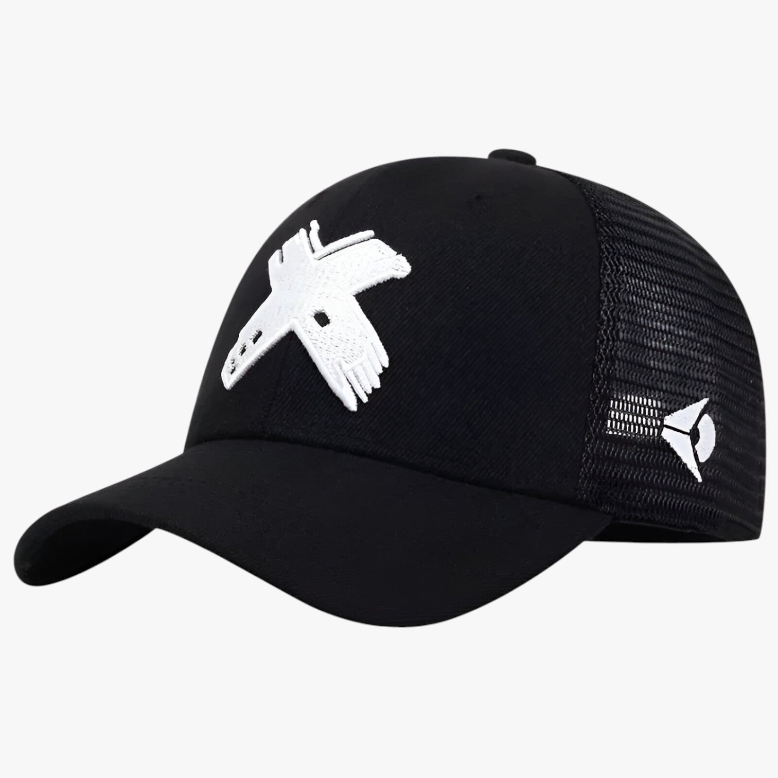 David | Sommerhat med net og broderi X - sort hvid - women's fashion - {{ product_tags }