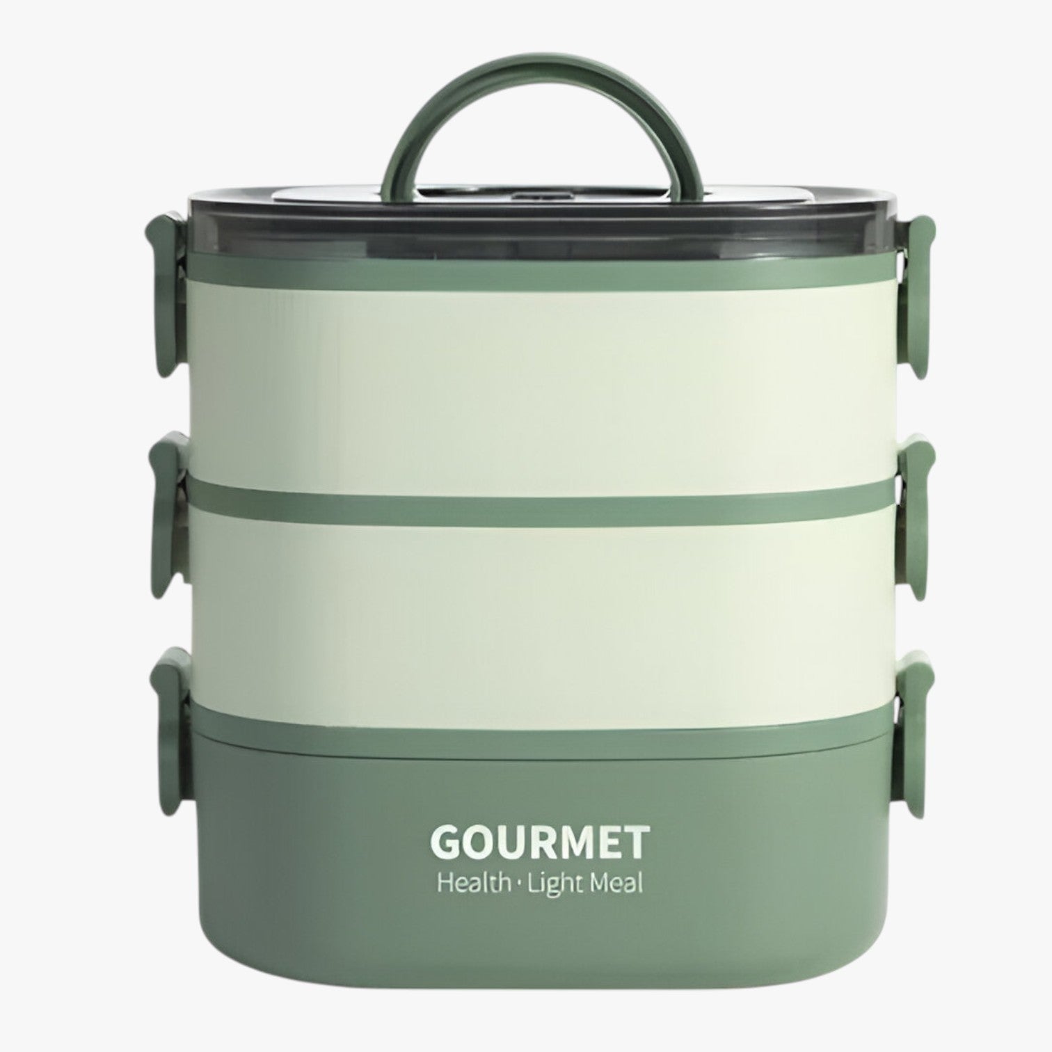 Frankie | 2000ML Vandsikret Madkasse med 3 Rum - Grøn 3 2000ml - house & garden - {{ product_tags }