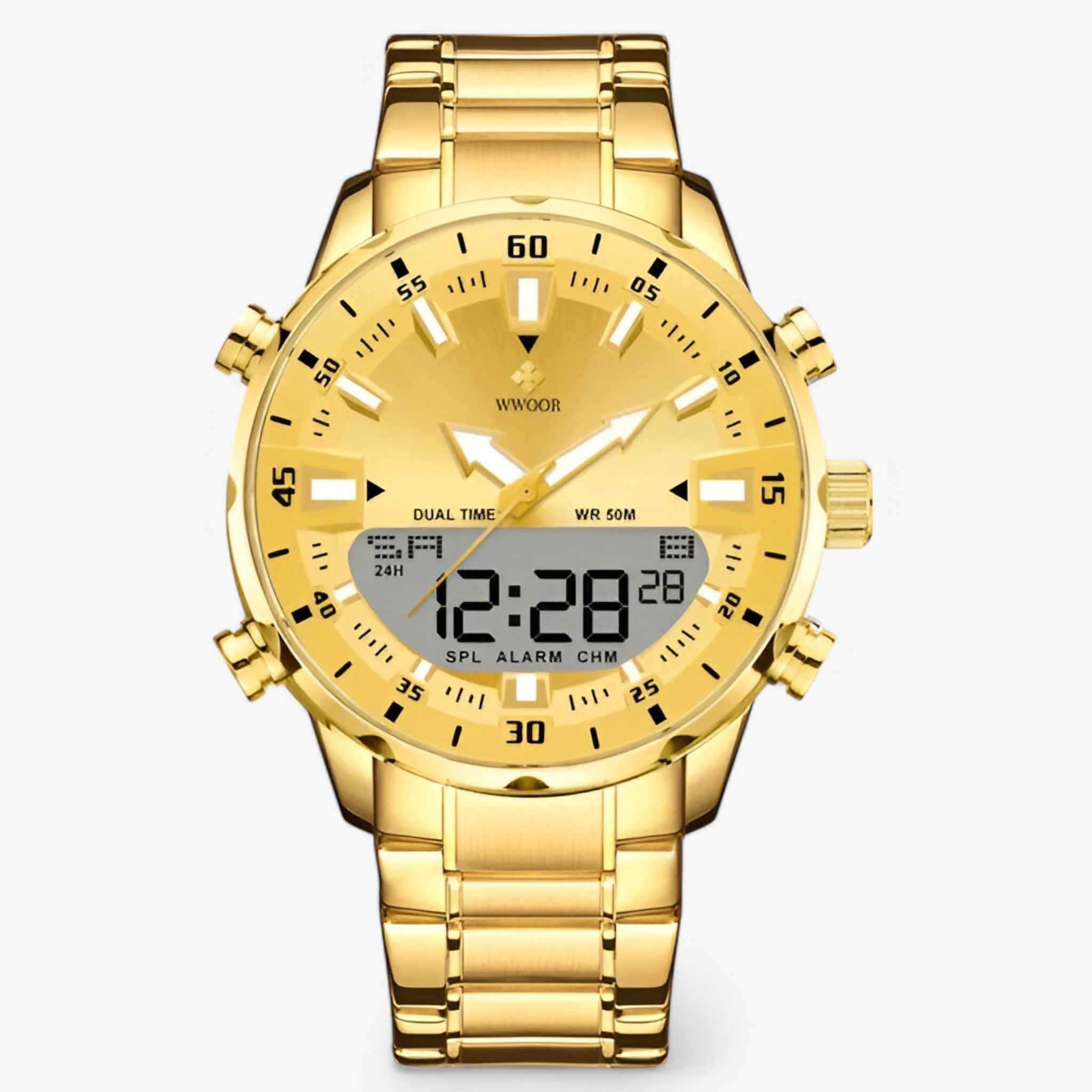 Dario | Militær sportsur i rustfrit stål - guld guld - watches - {{ product_tags }