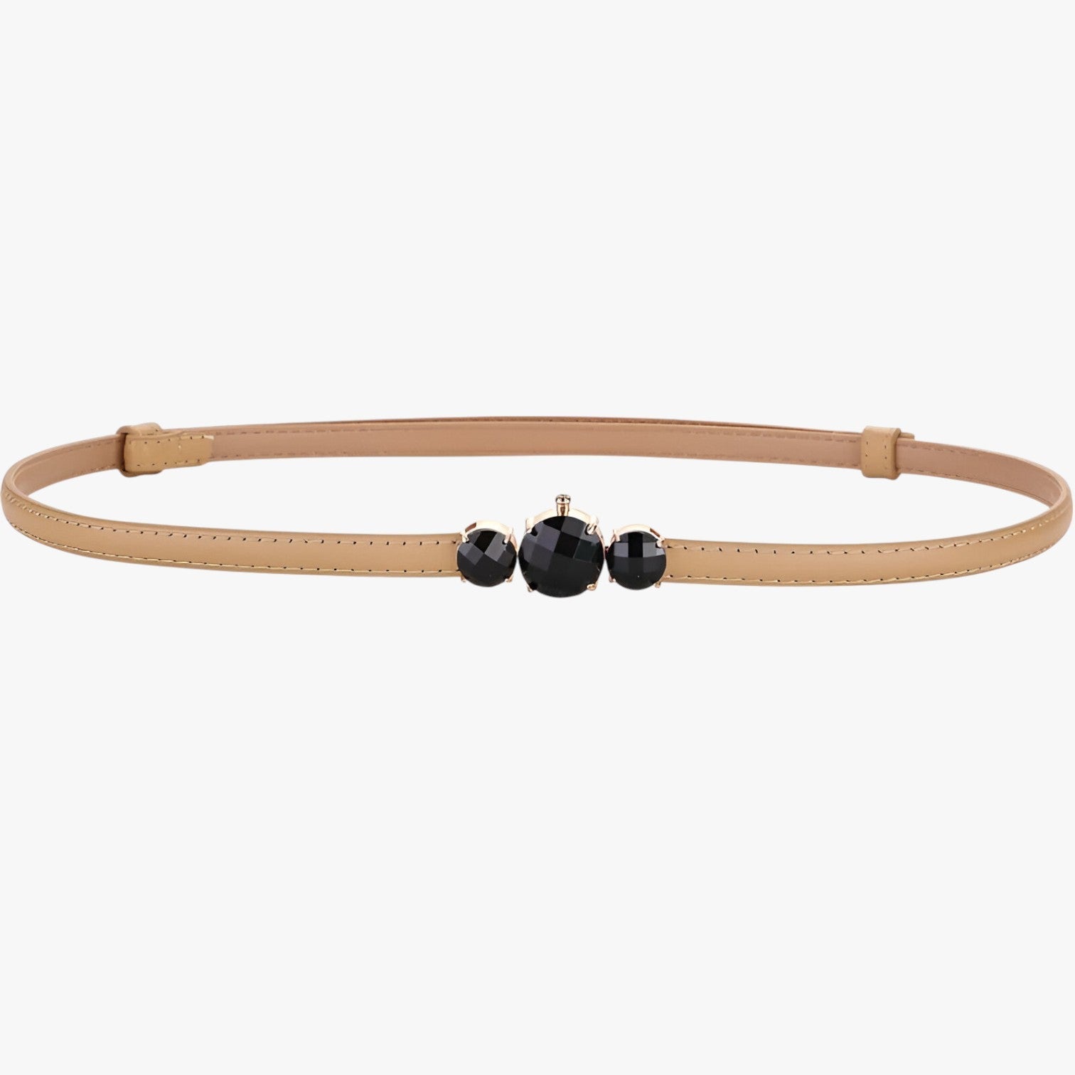 Caesy | Ægte læder slim talje – Justerbar elegance - khaki 100cm - women's fashion - {{ product_tags }