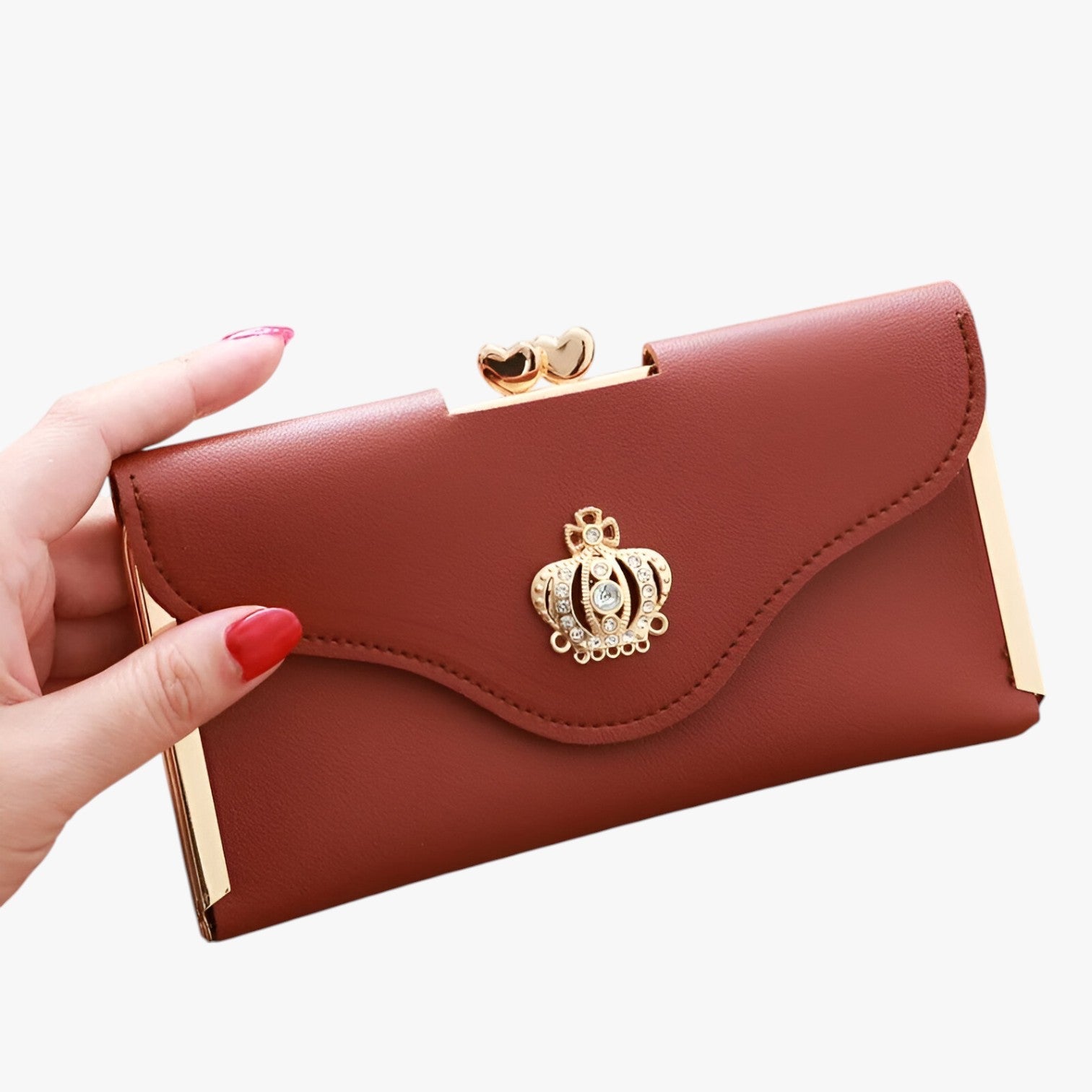 Sheryl | Luxe damespung - Stilrent design, rummelig indretning - Brun - bags - {{ product_tags }