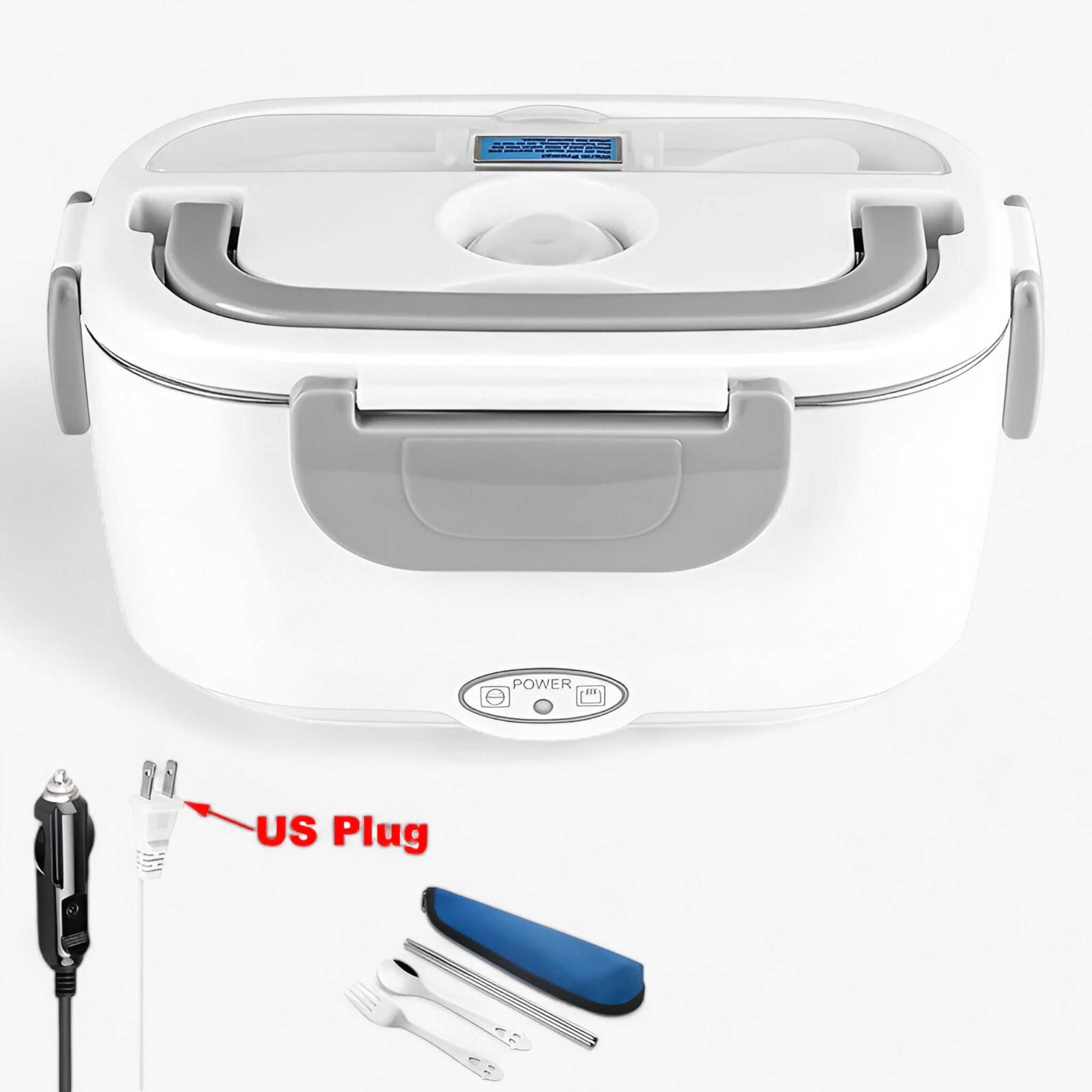 FreshHeat | Elektrisk Madkasse - Bærbar Madvarmer til Kontoret og Skolen - Bilstolsoplader og EU-kontakt - gadgets - {{ product_tags }