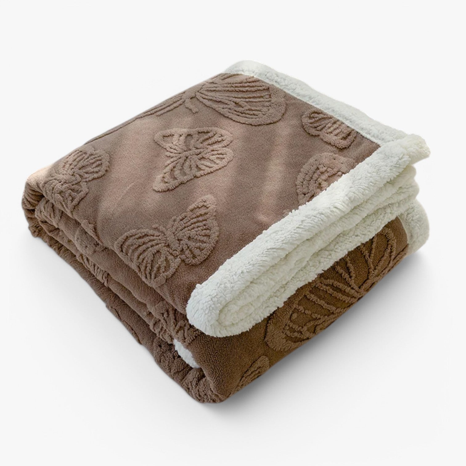 Fenna | Ultrablød koraalfleece tæppe – Varme & komfort - Brun - house & garden - {{ product_tags }