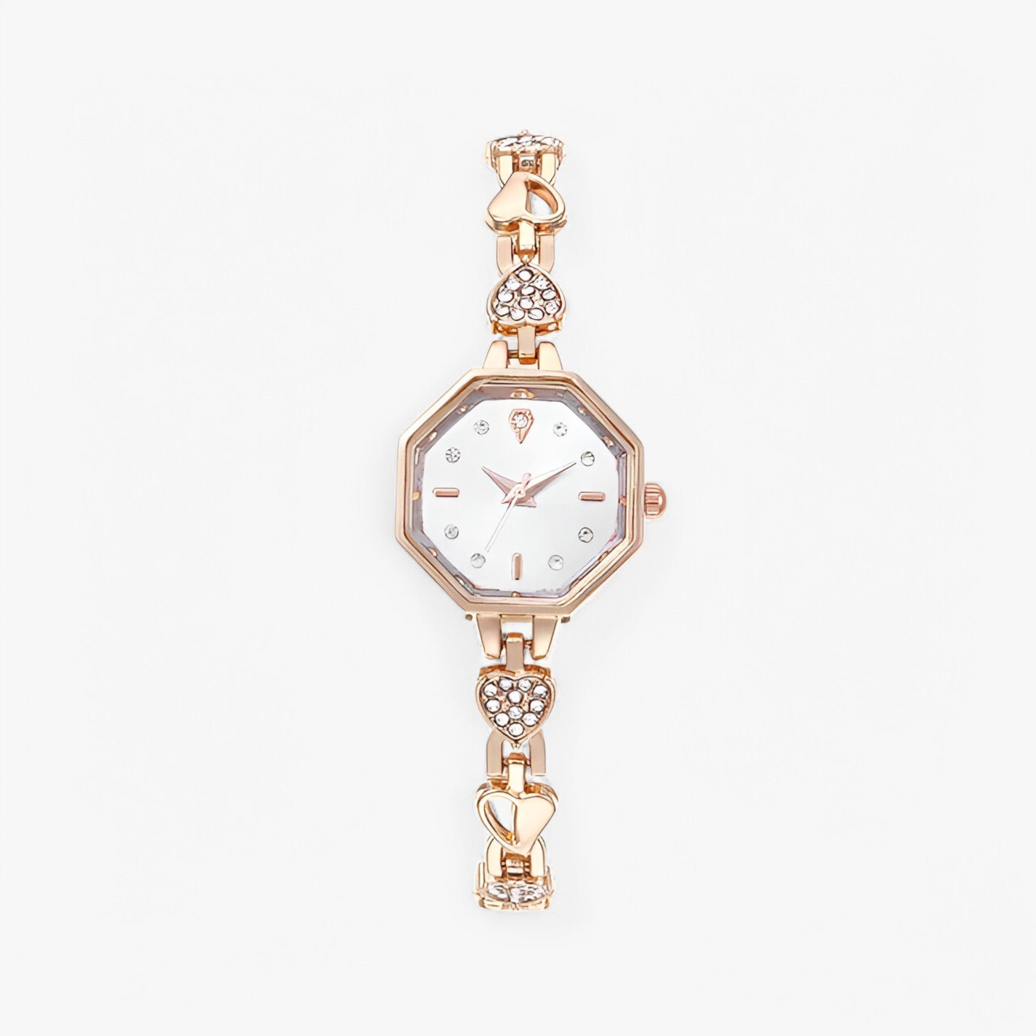 Hassel | Dameur med guldarmbånd og vintage sølvfinish - Hvid - Hassel | Dameur med guldarmbånd og vintage sølvfinish- €25 - {{ product_tags }