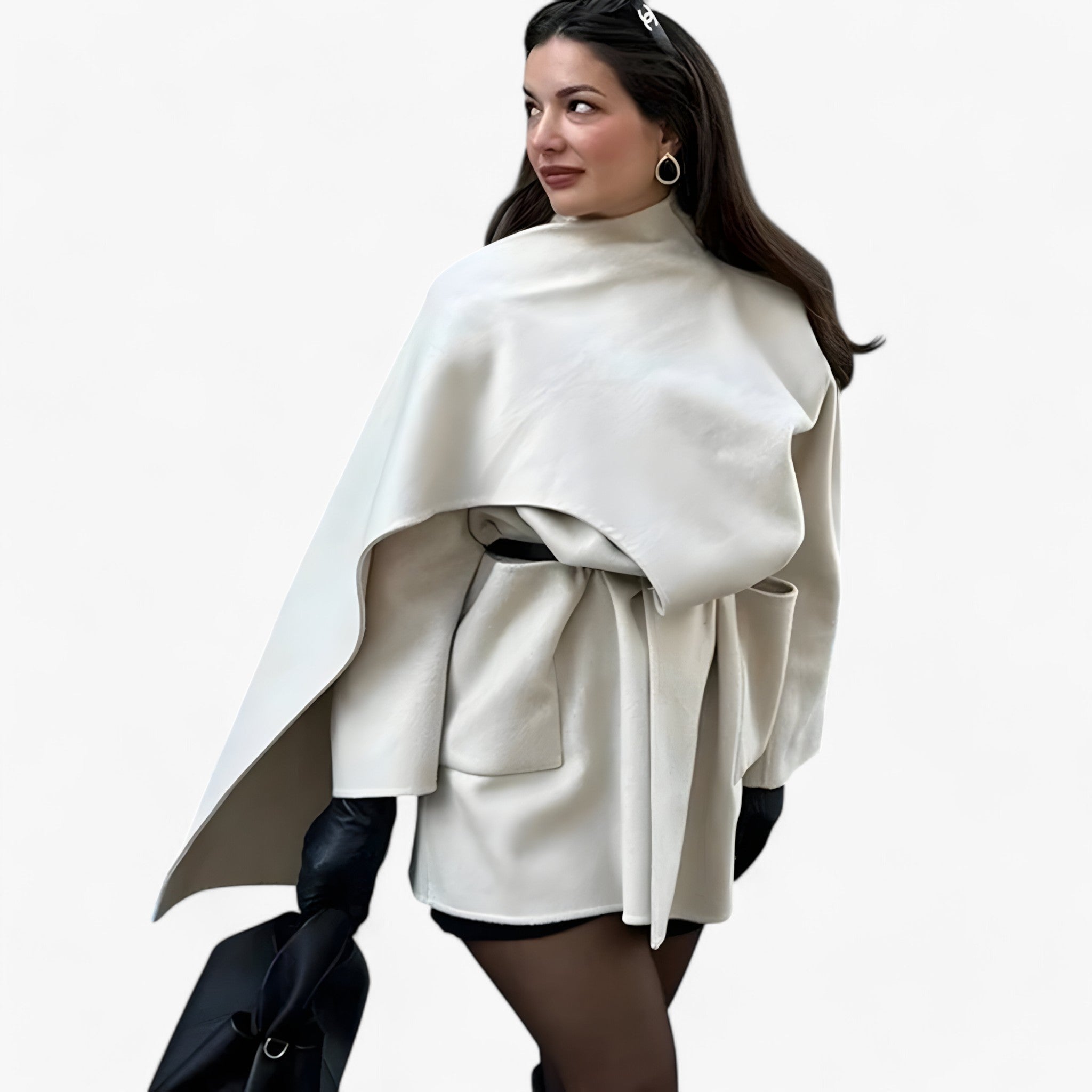 Emma | Elegant Uldfrakke med Halstørklæde – Perfekt til Koldere Dage - - women's fashion - {{ product_tags }