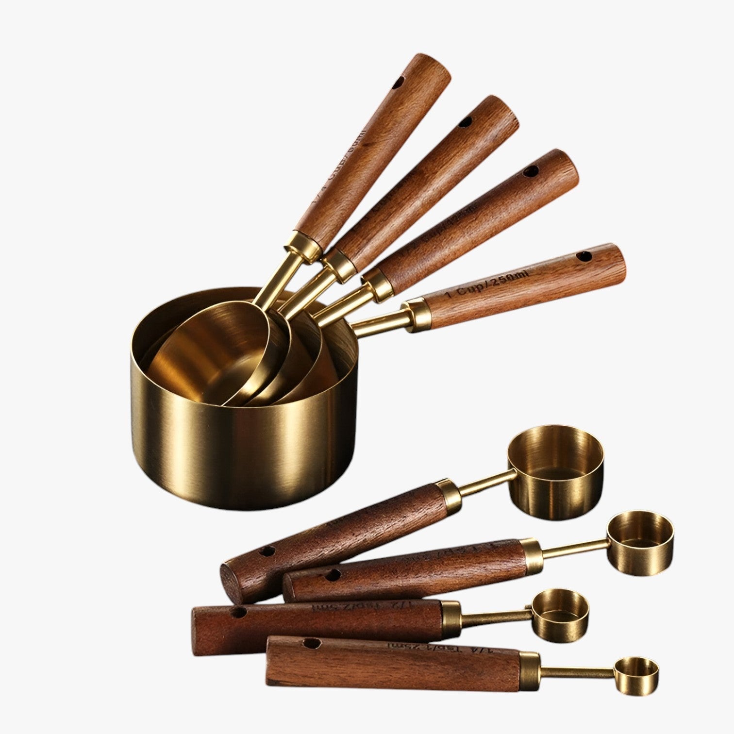 Yasmin | Rustfrit stål måleske sæt – Præcise og holdbare målinger - - house & garden - {{ product_tags }